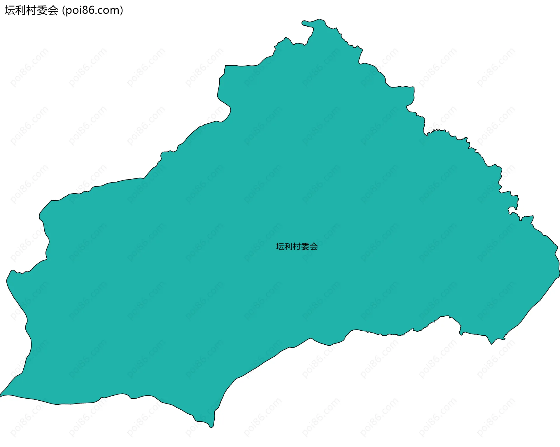 坛利村委会边界地图