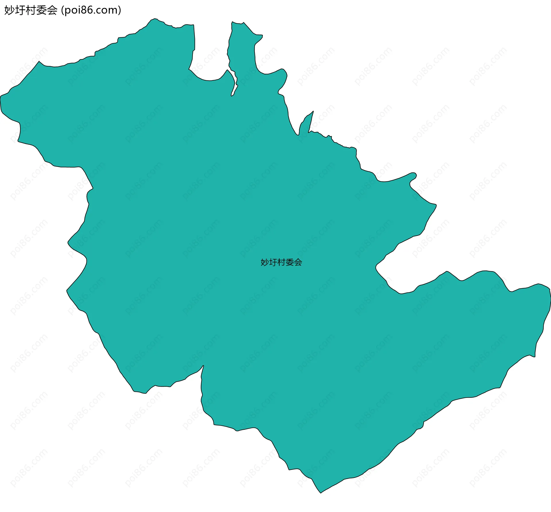 妙圩村委会边界地图