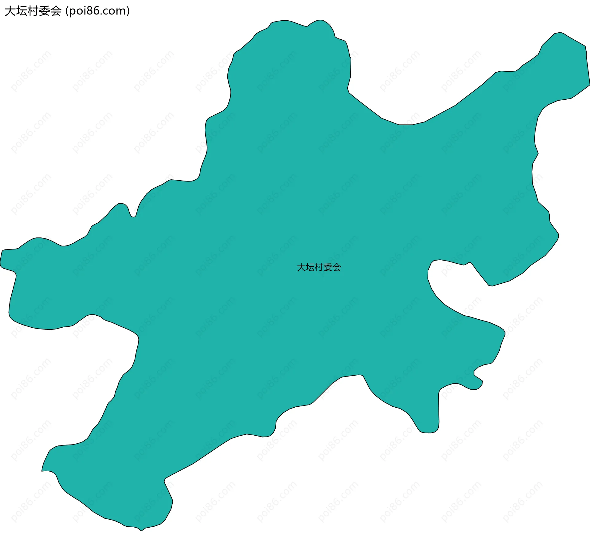 大坛村委会边界地图