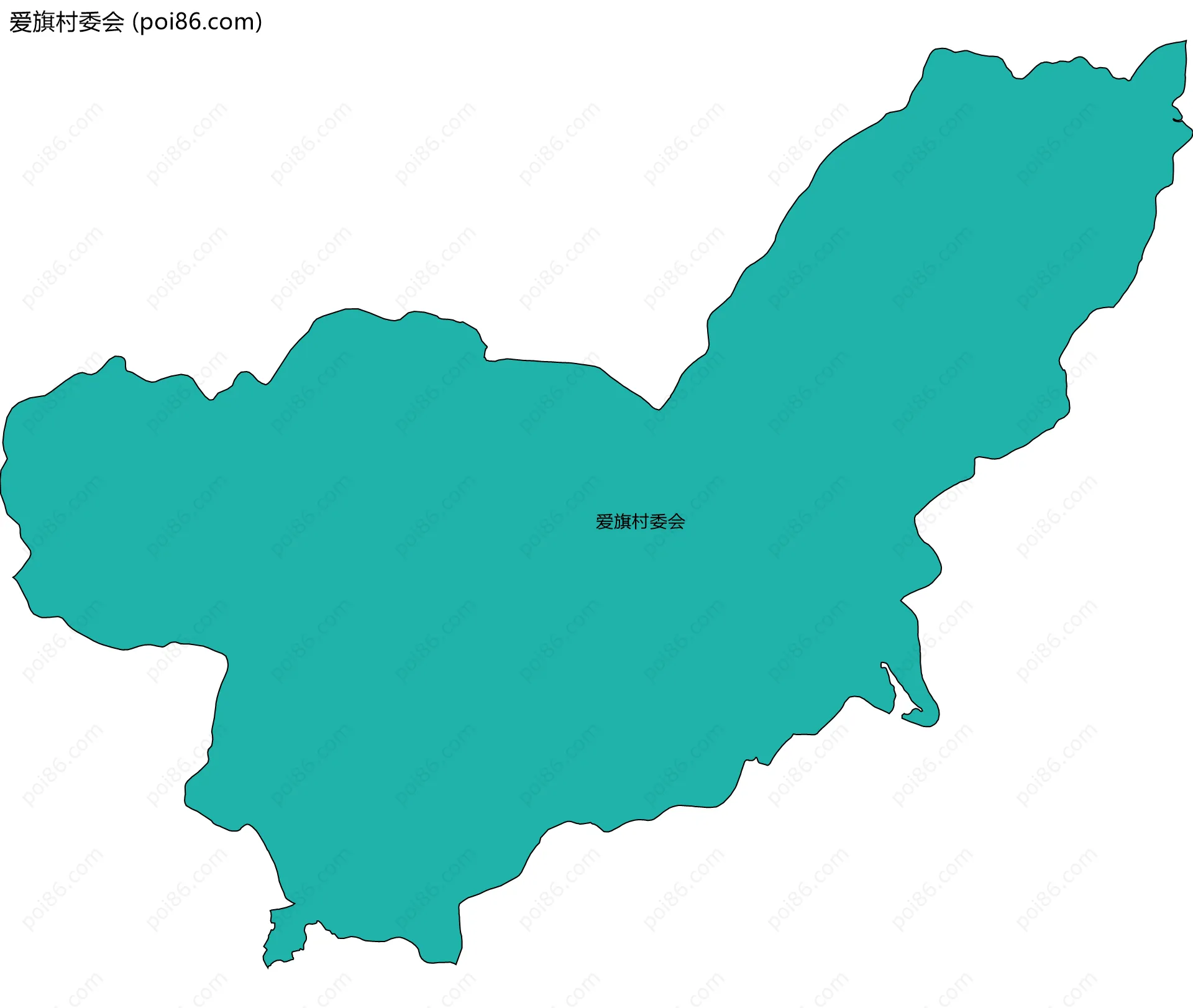 爱旗村委会边界地图