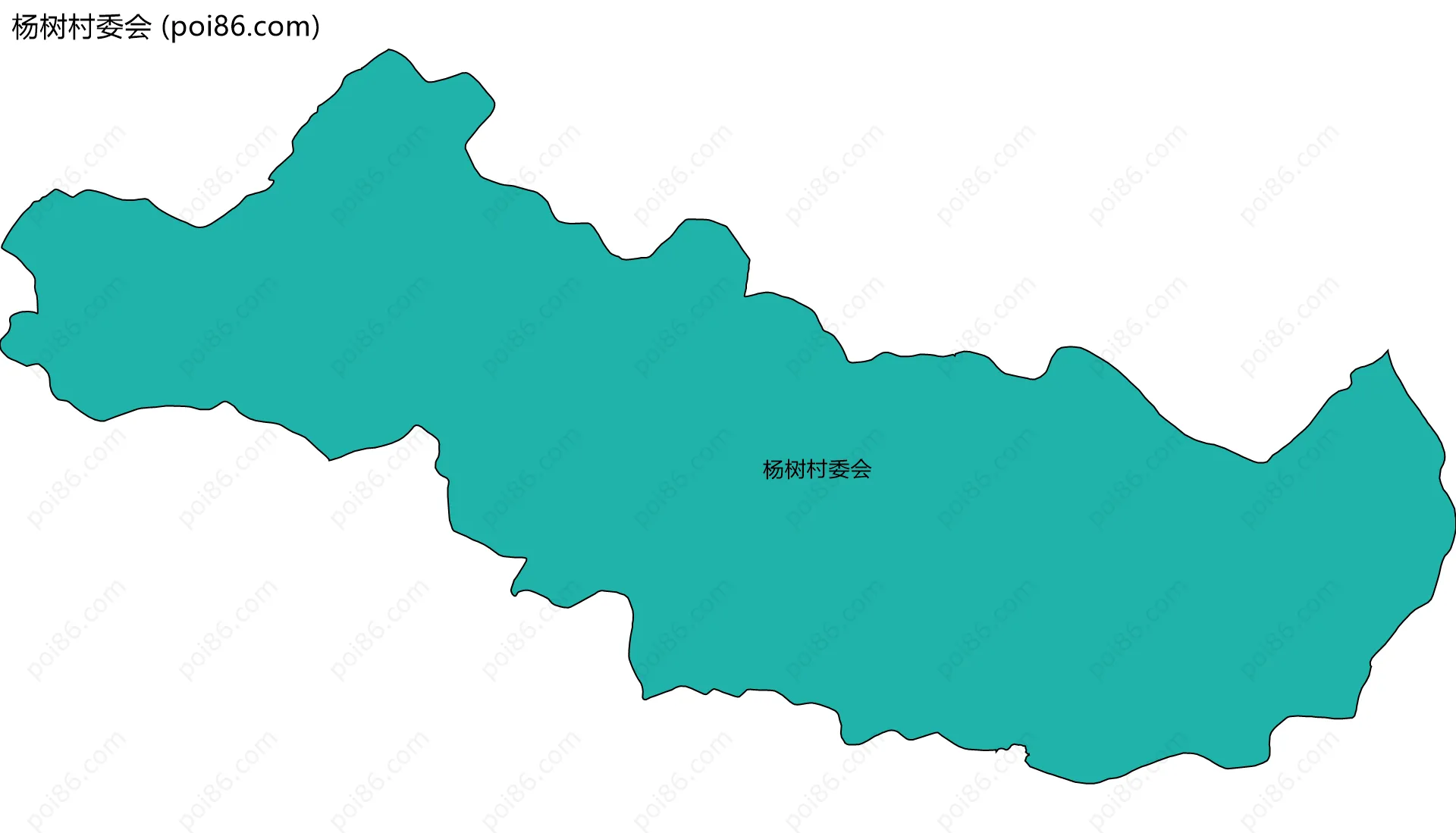 杨树村委会边界地图