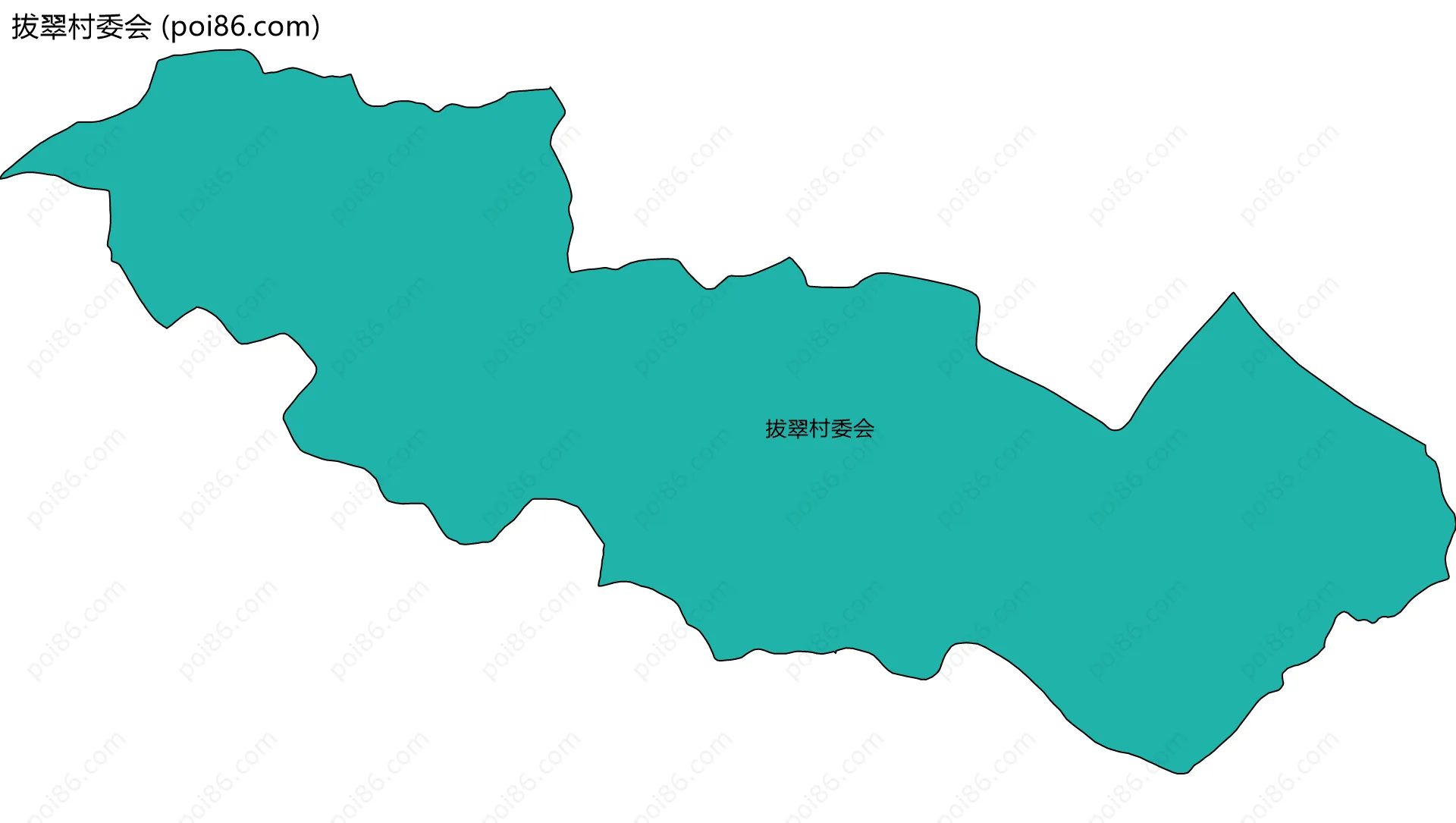 拔翠村委会边界地图