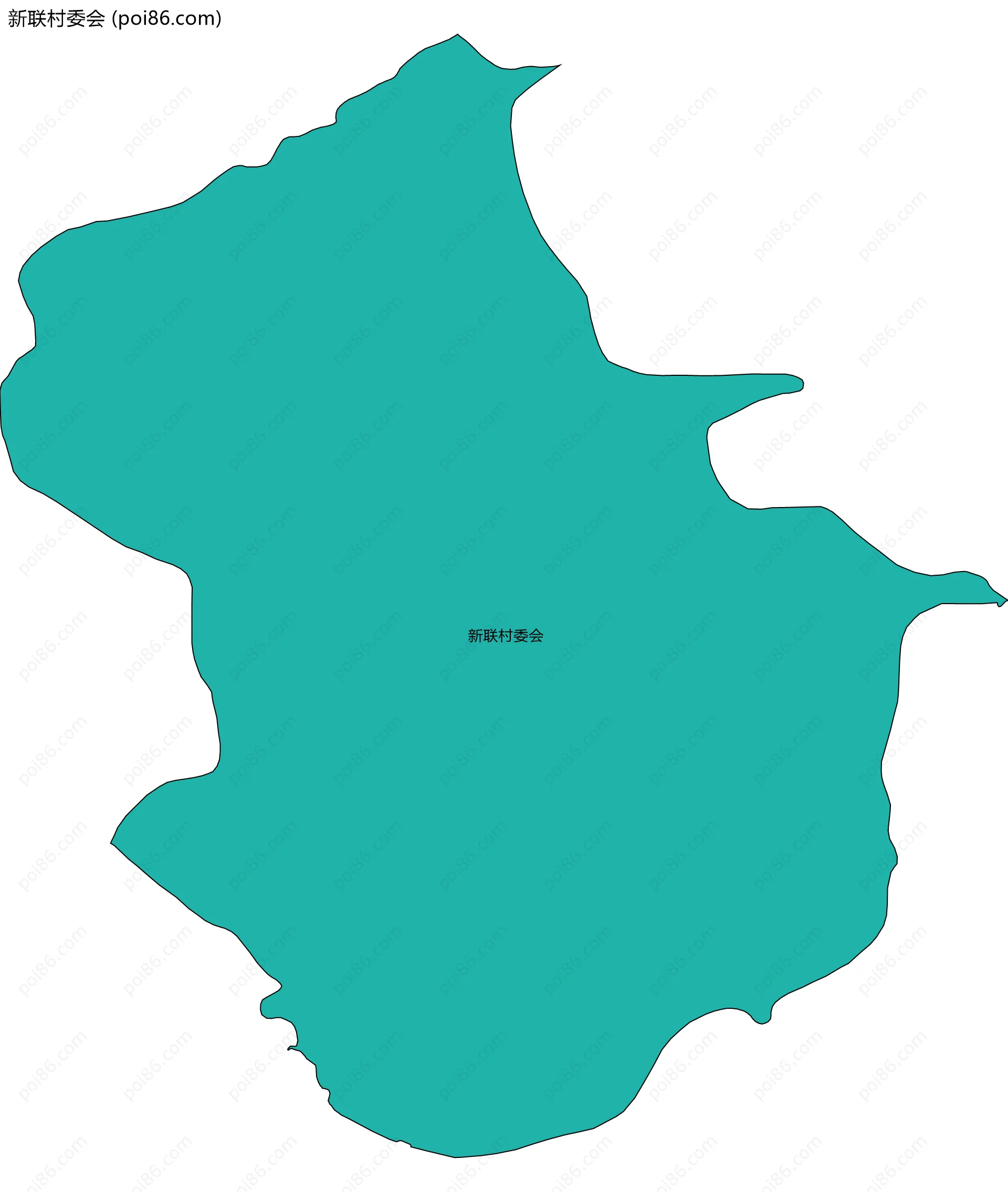 新联村委会边界地图