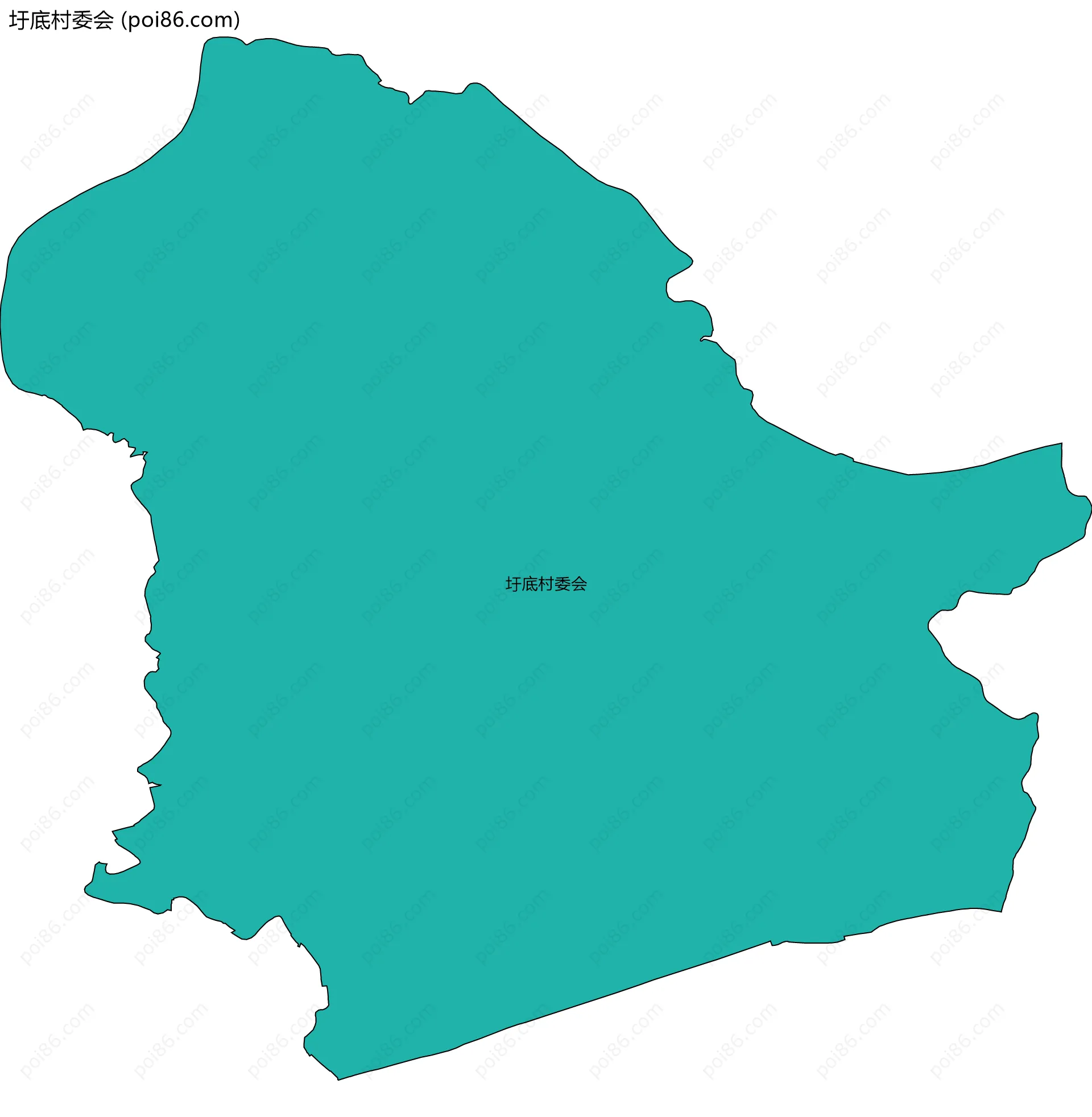 圩底村委会边界地图
