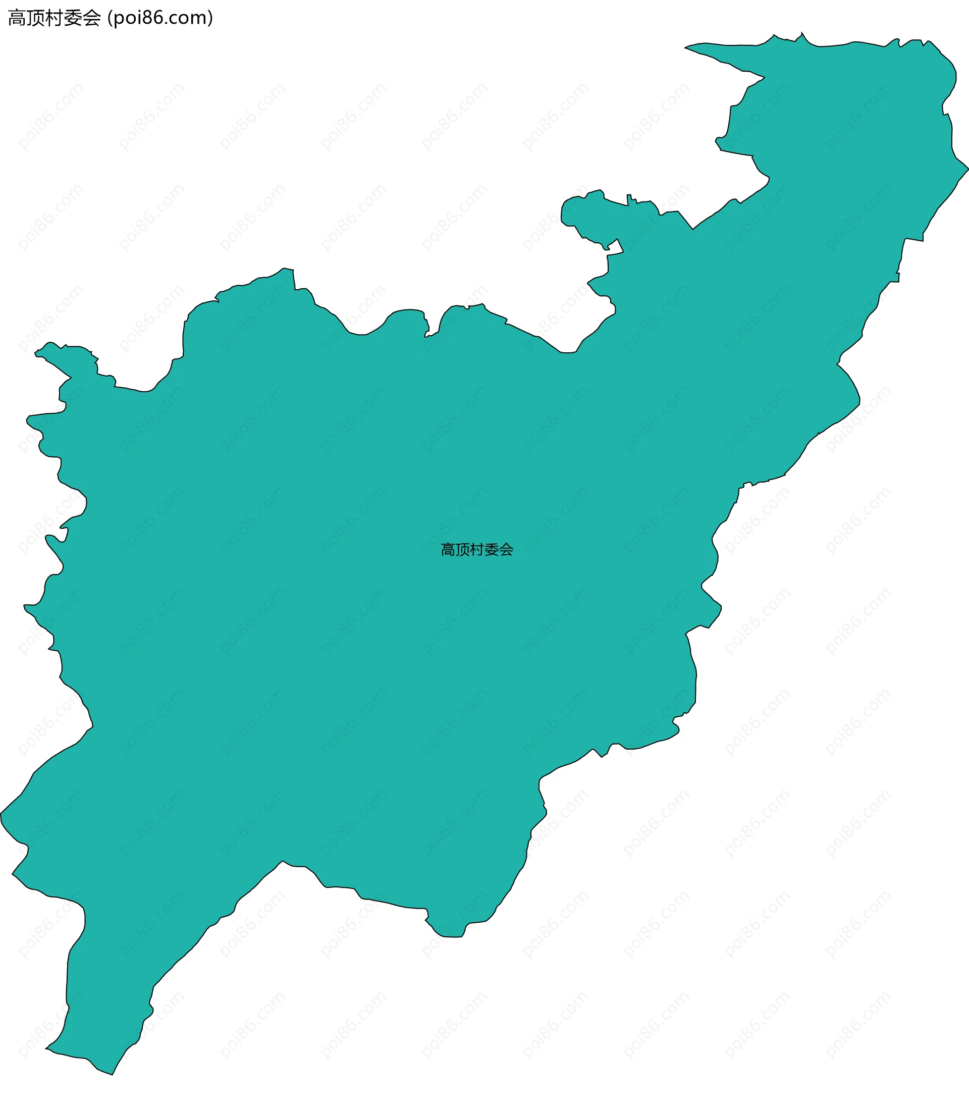 高顶村委会边界地图