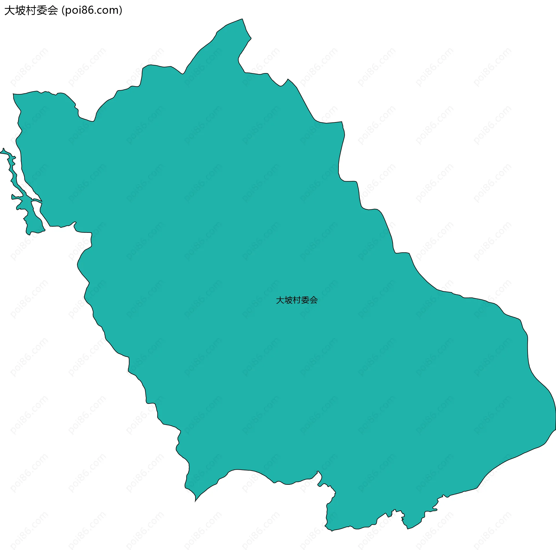 大坡村委会边界地图