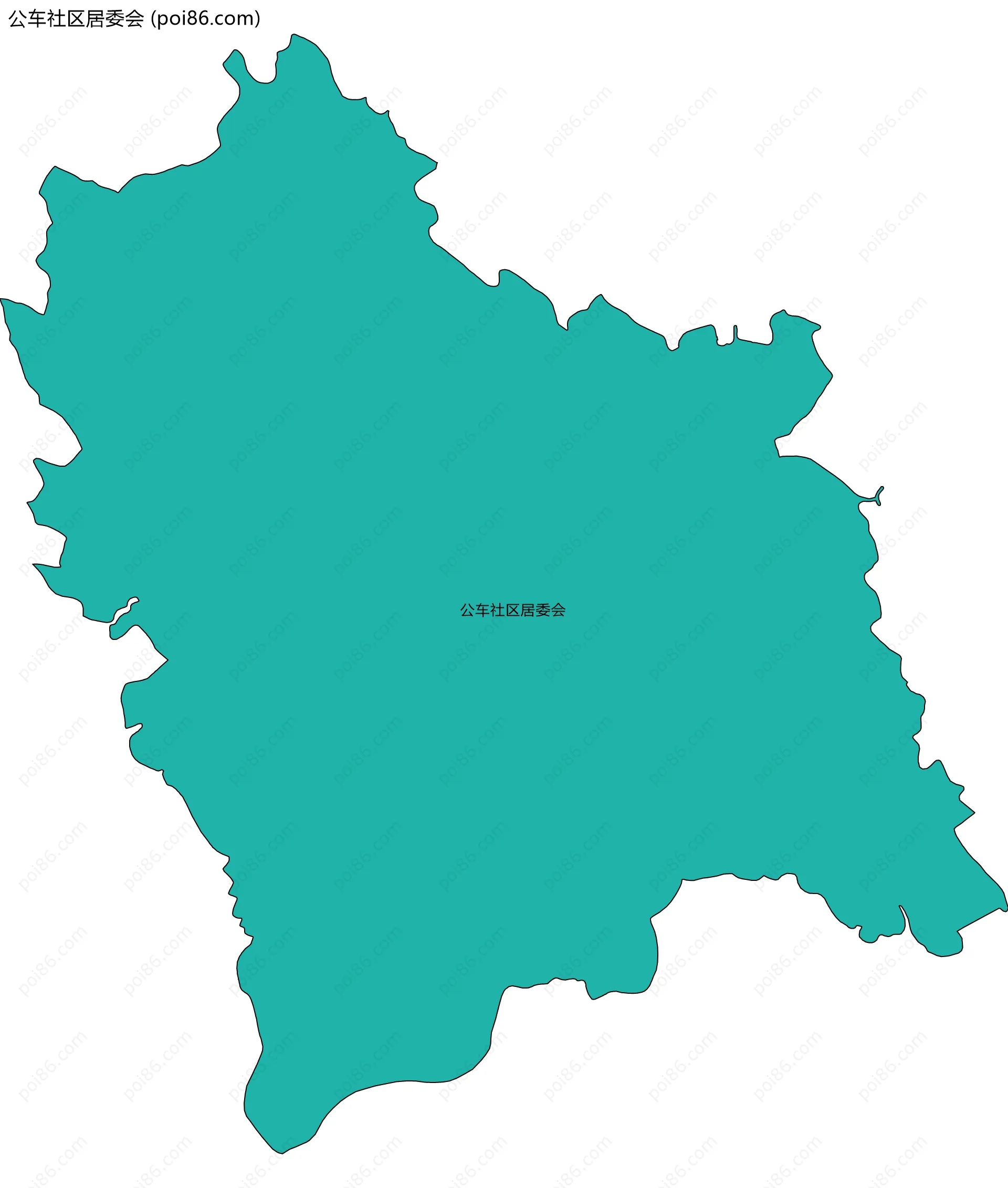 公车社区居委会边界地图