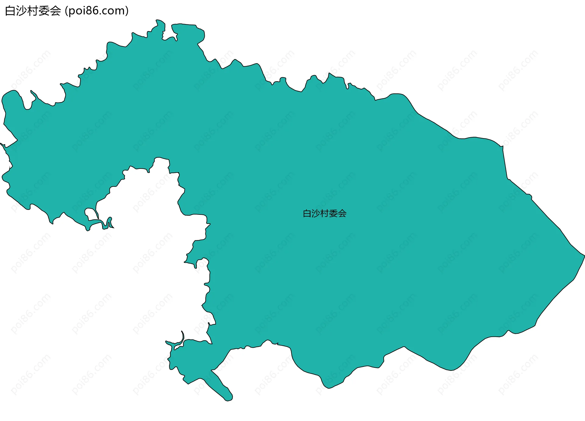 白沙村委会边界地图