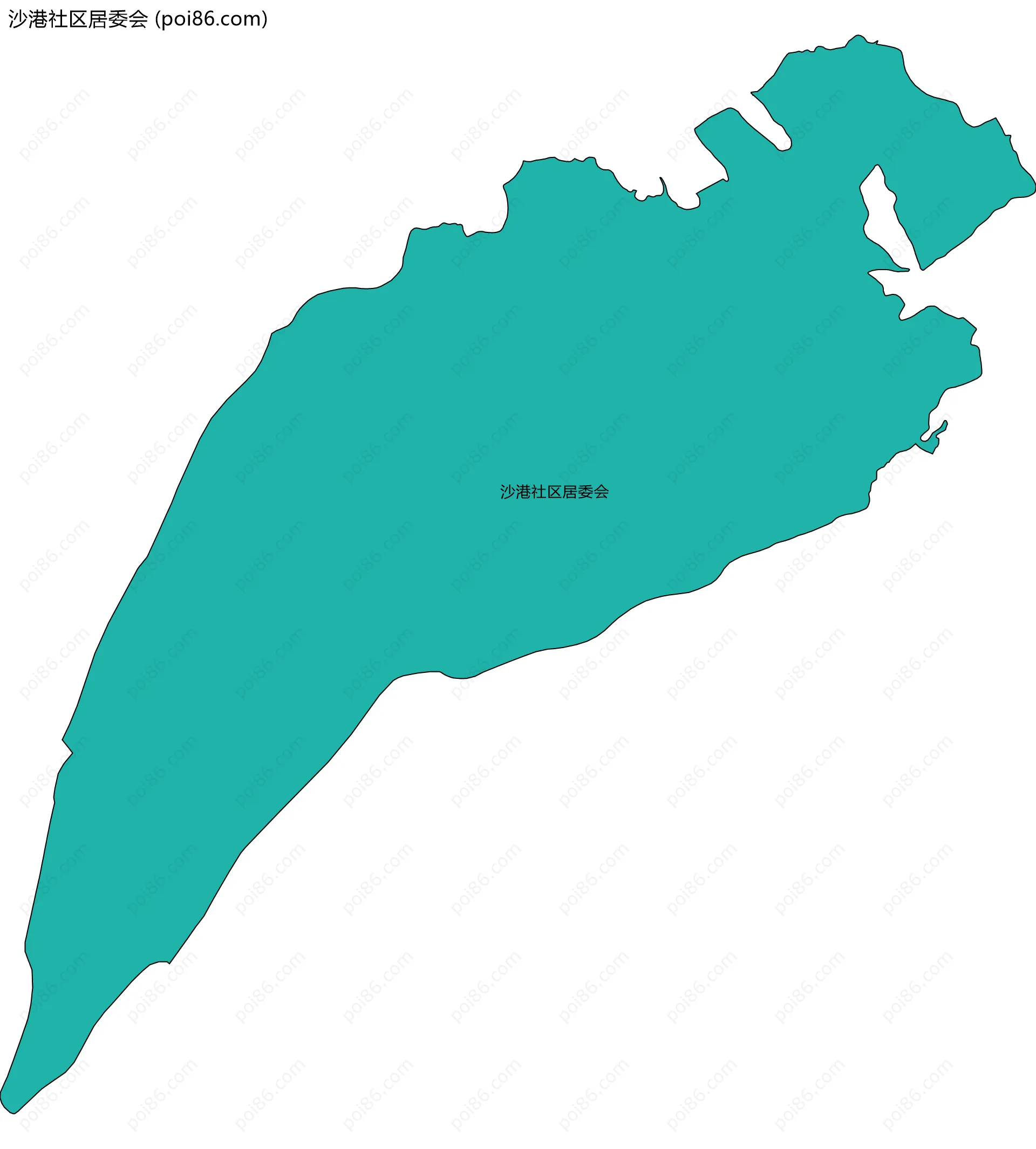 沙港社区居委会边界地图