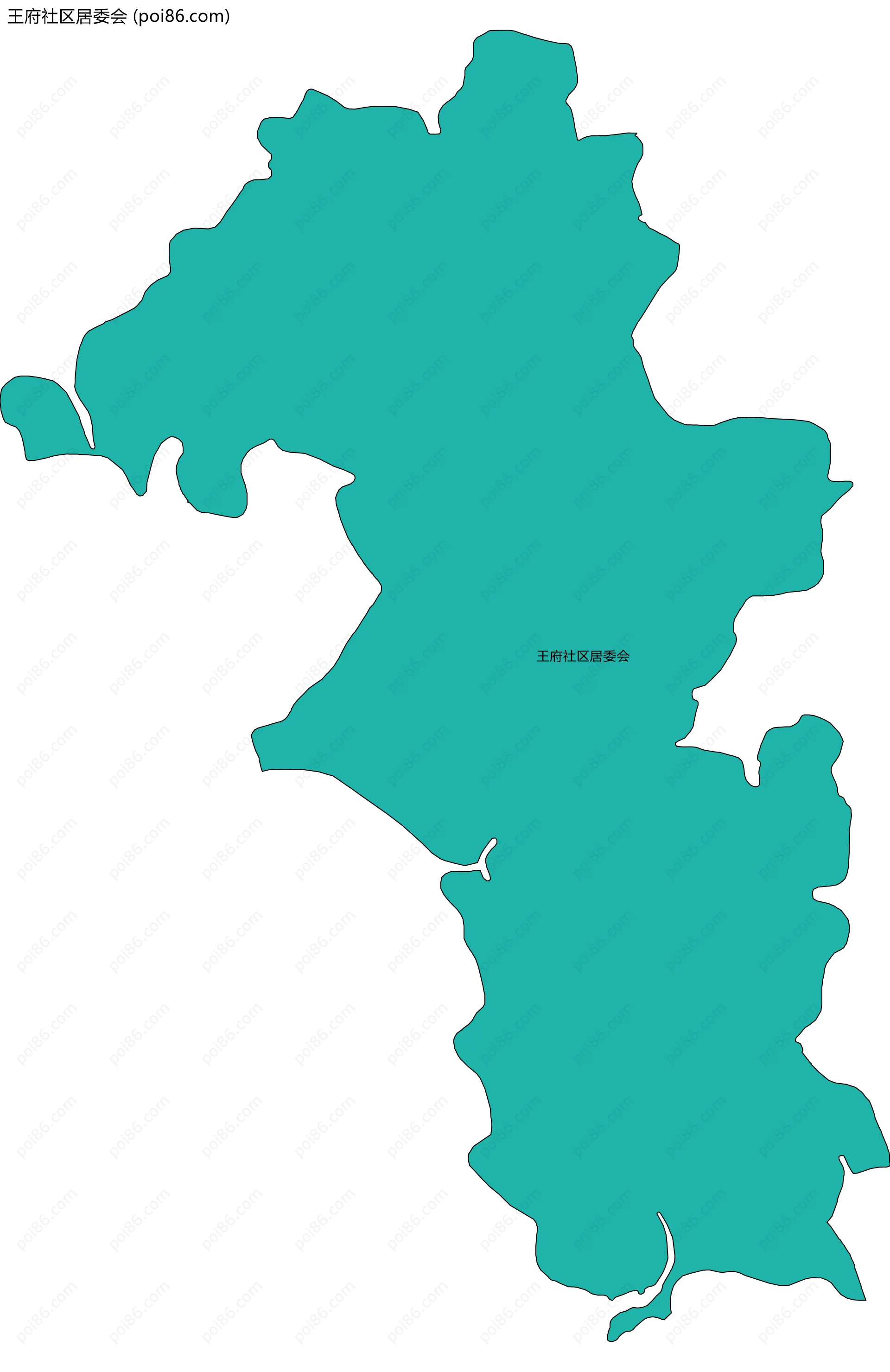 王府社区居委会边界地图