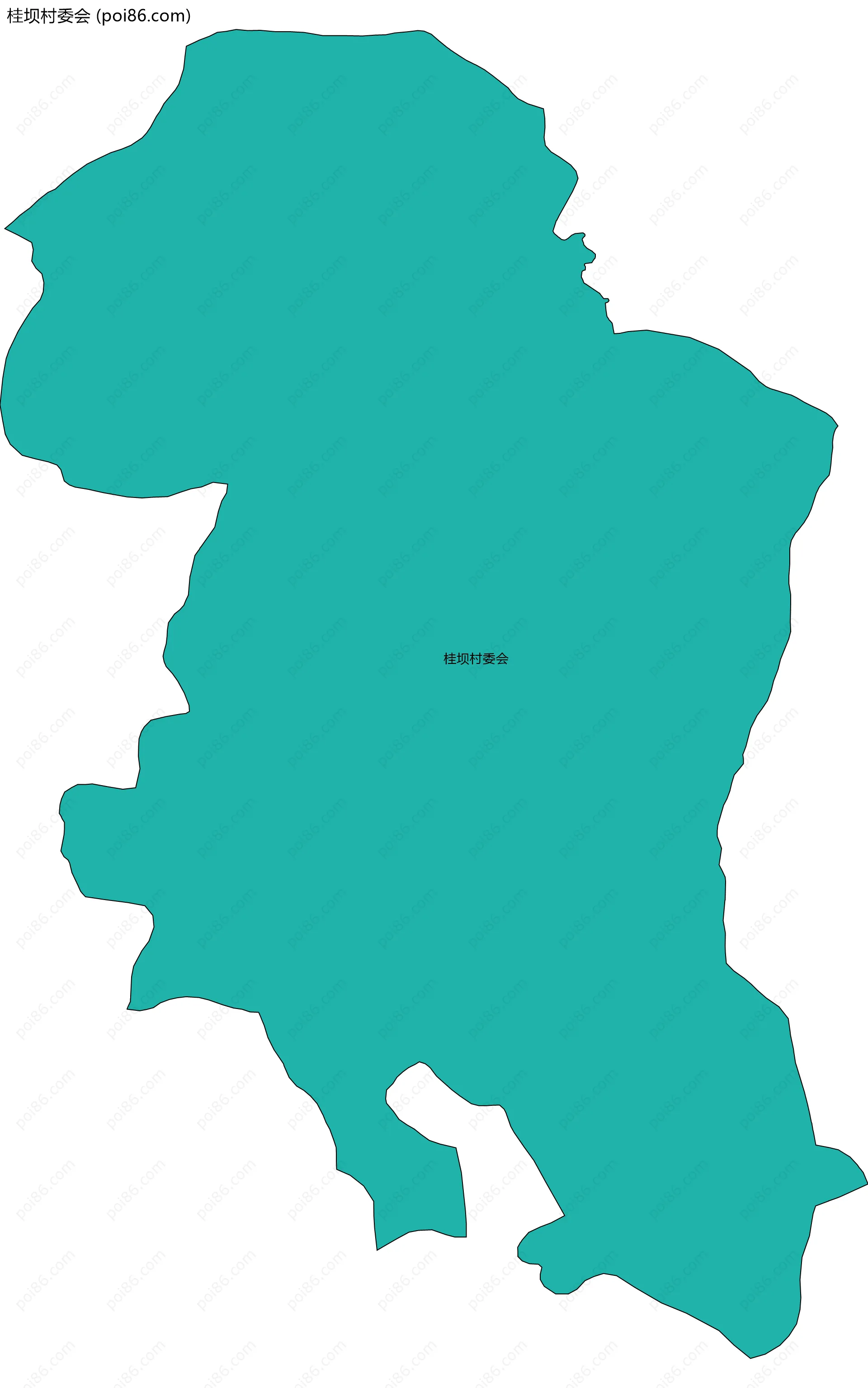 桂坝村委会边界地图