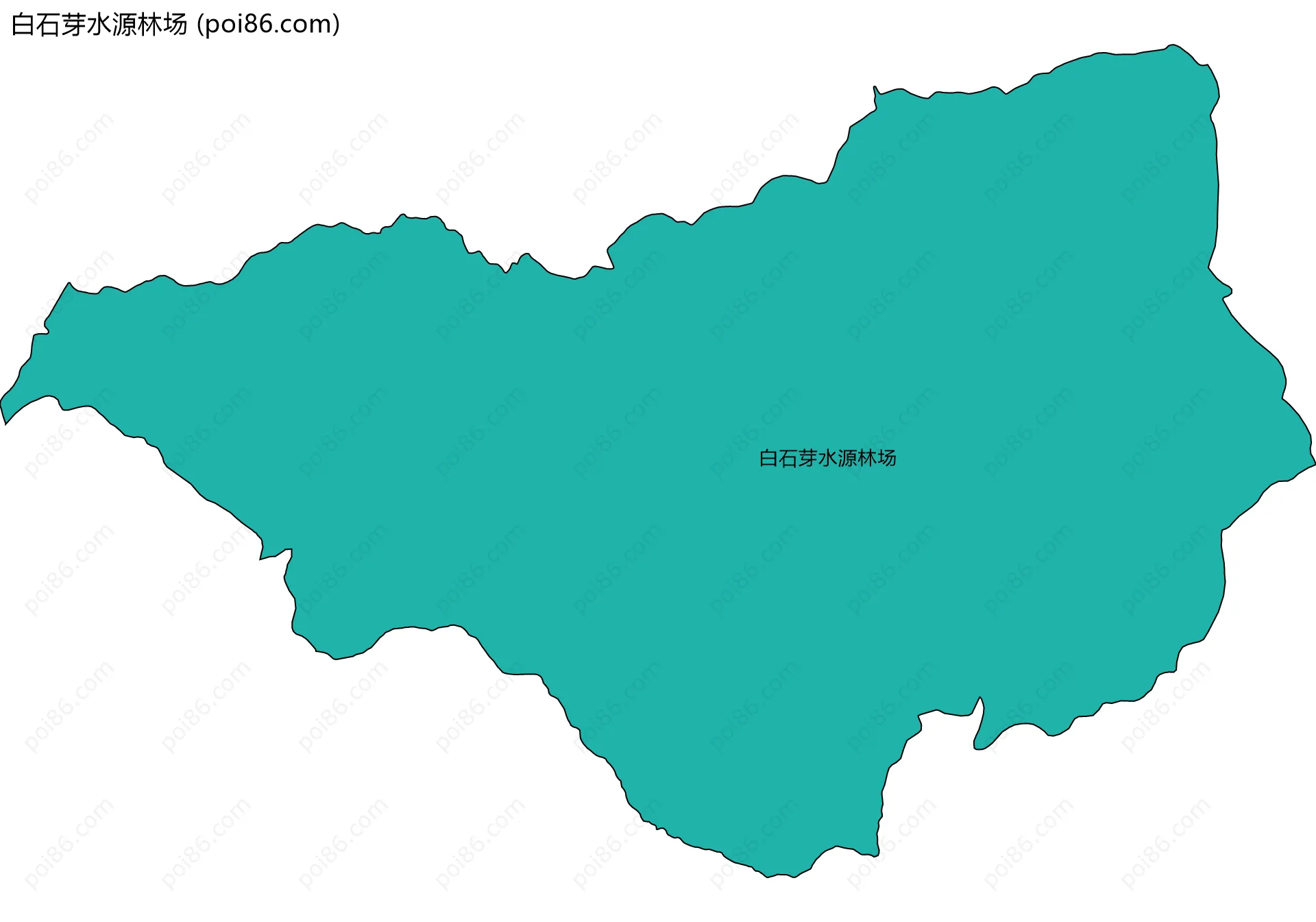 白石芽水源林场边界地图