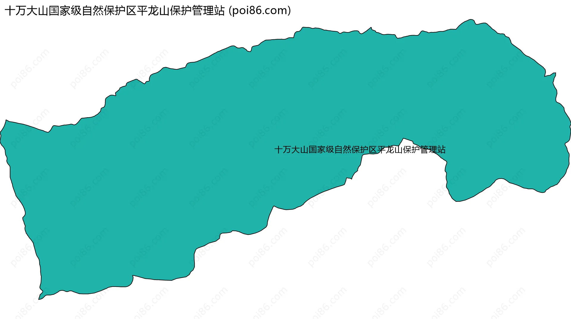 十万大山国家级自然保护区平龙山保护管理站边界地图