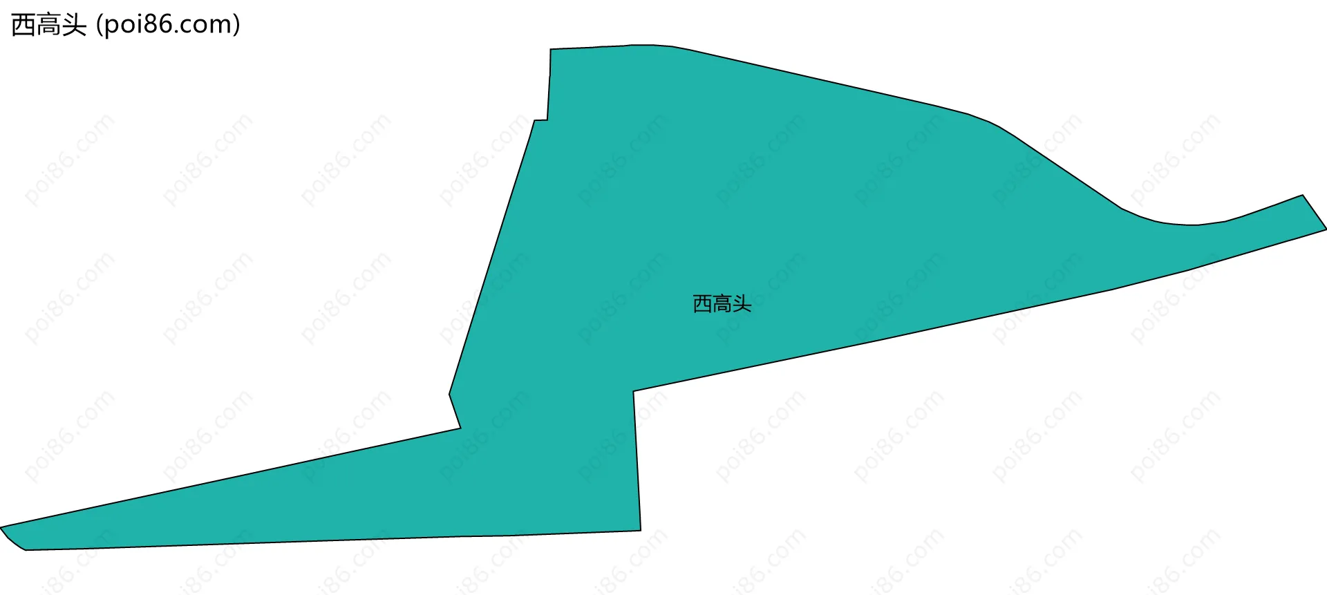 西高头边界地图