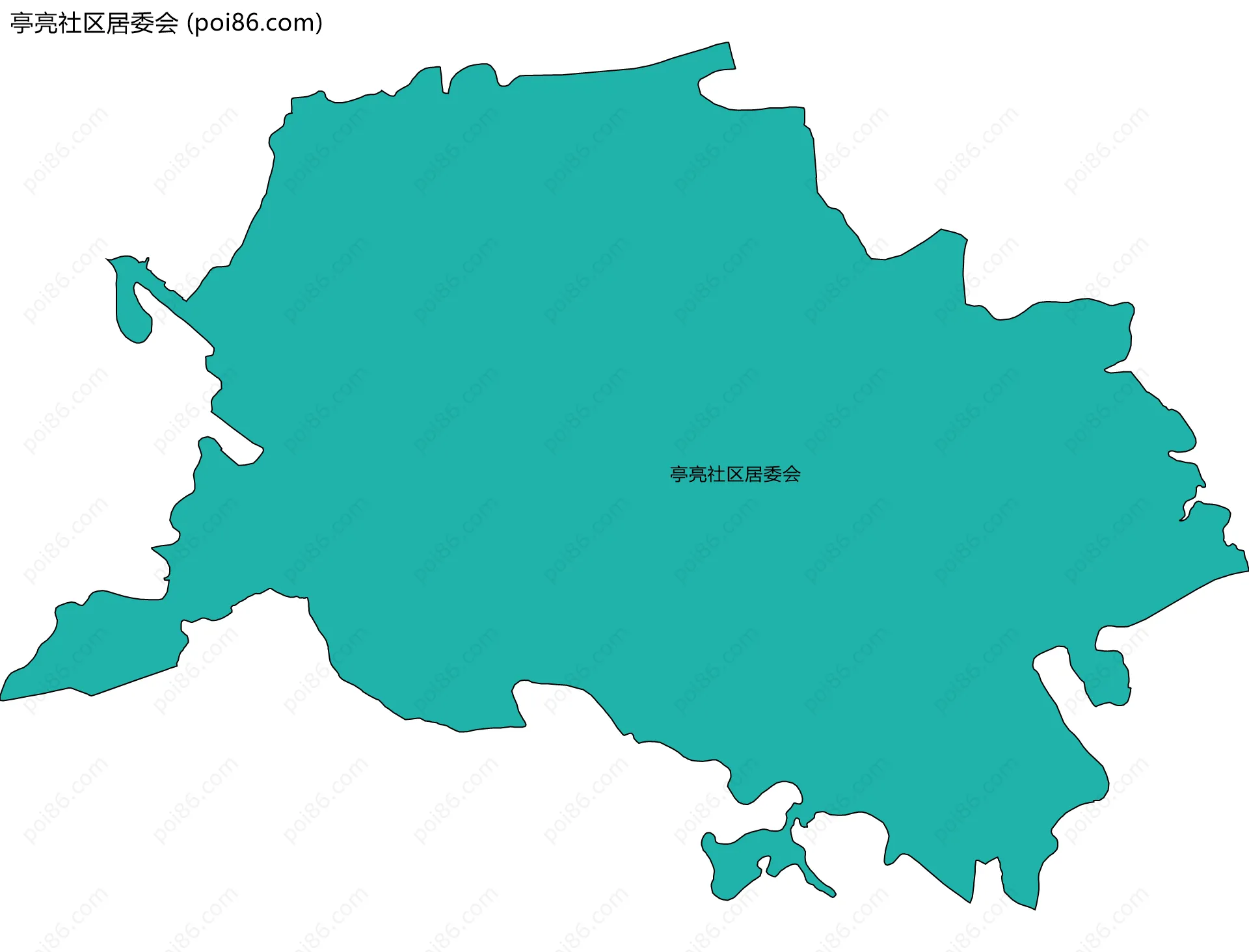 亭亮社区居委会边界地图