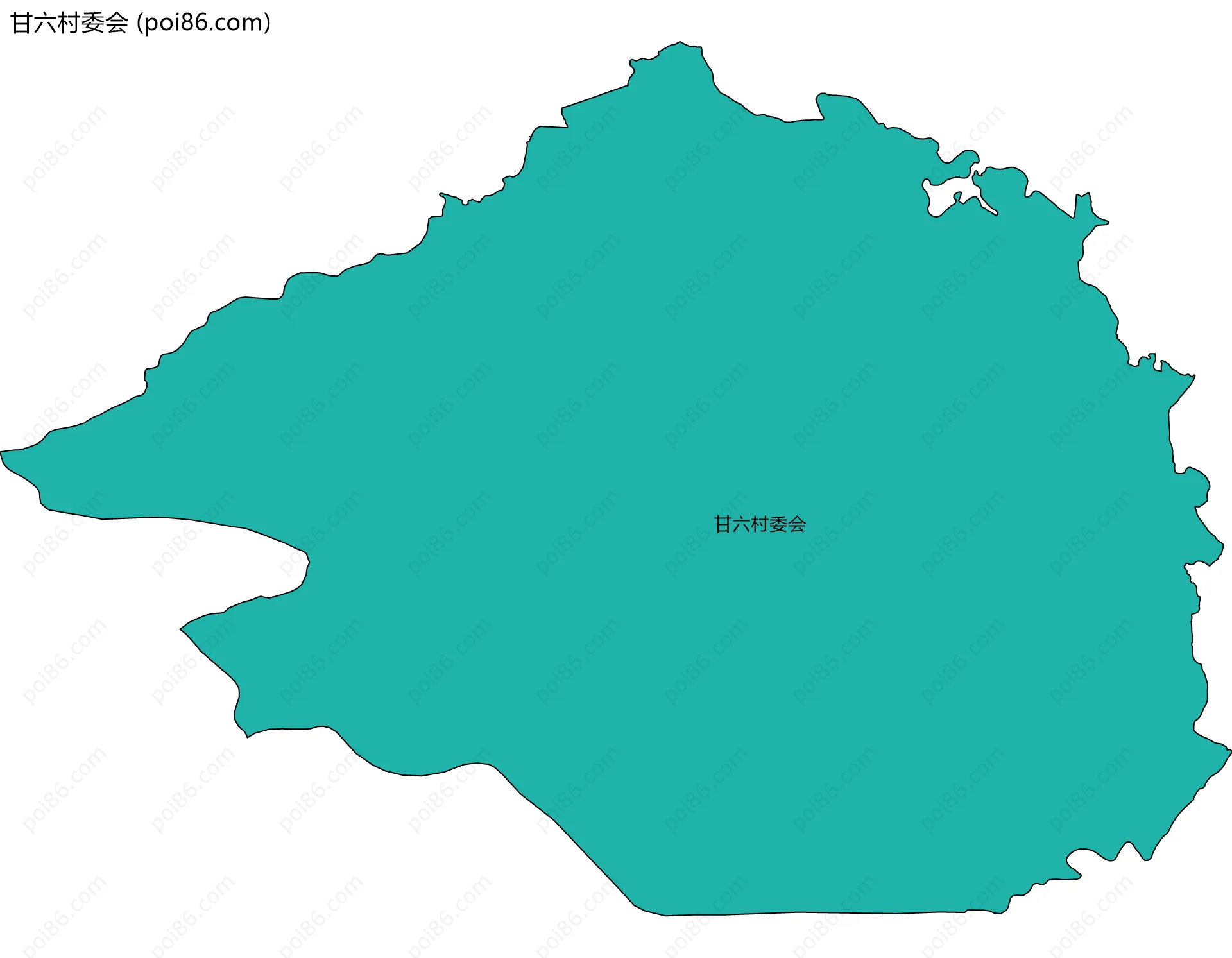 甘六村委会边界地图