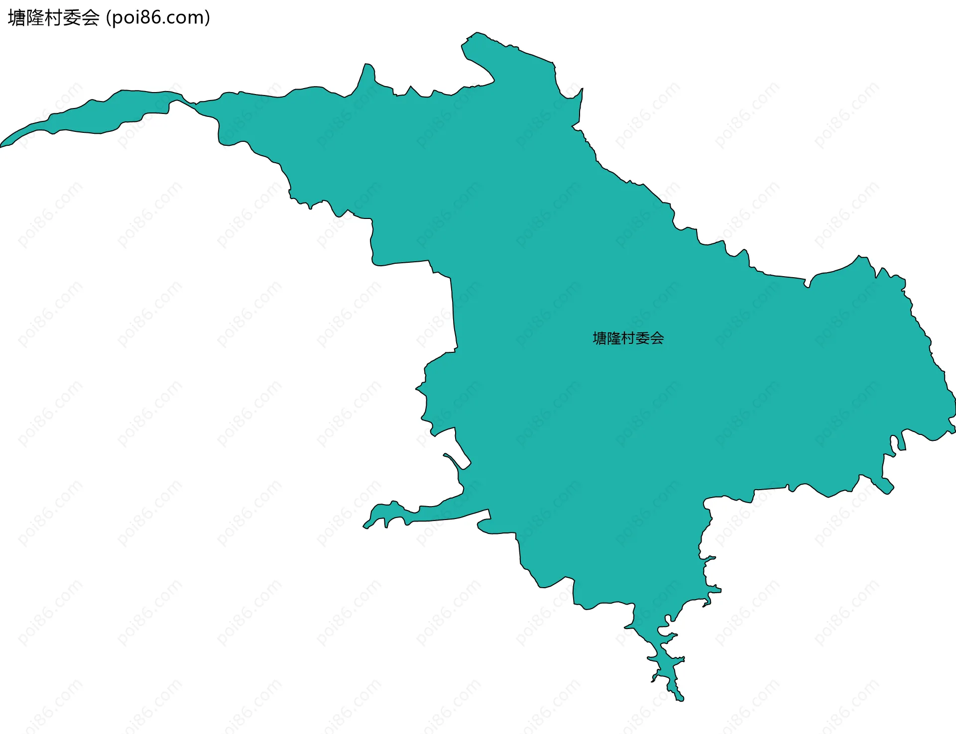 塘隆村委会边界地图