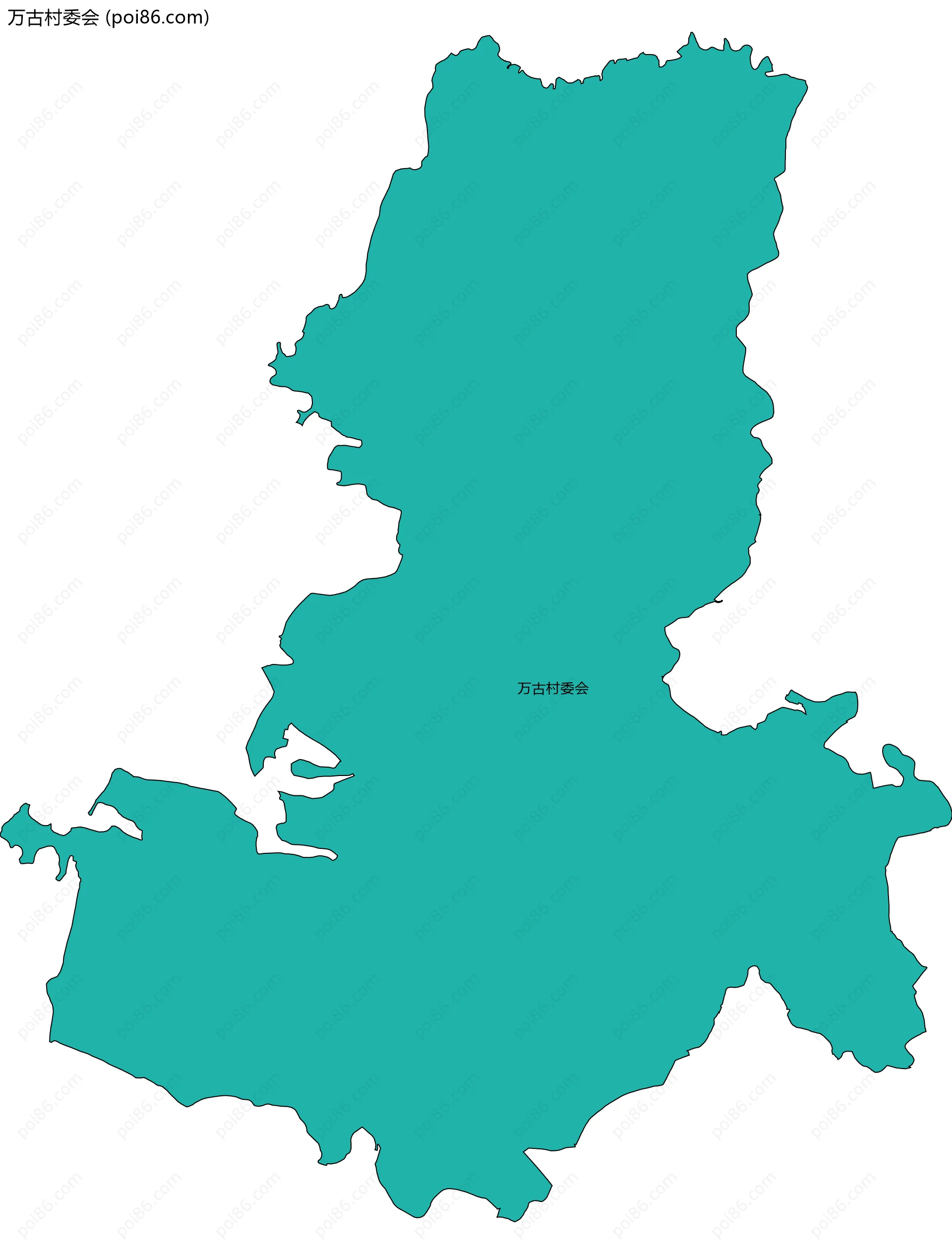 万古村委会边界地图