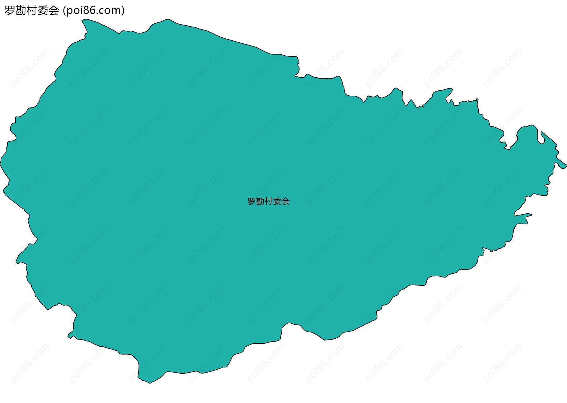 罗勘村委会边界地图