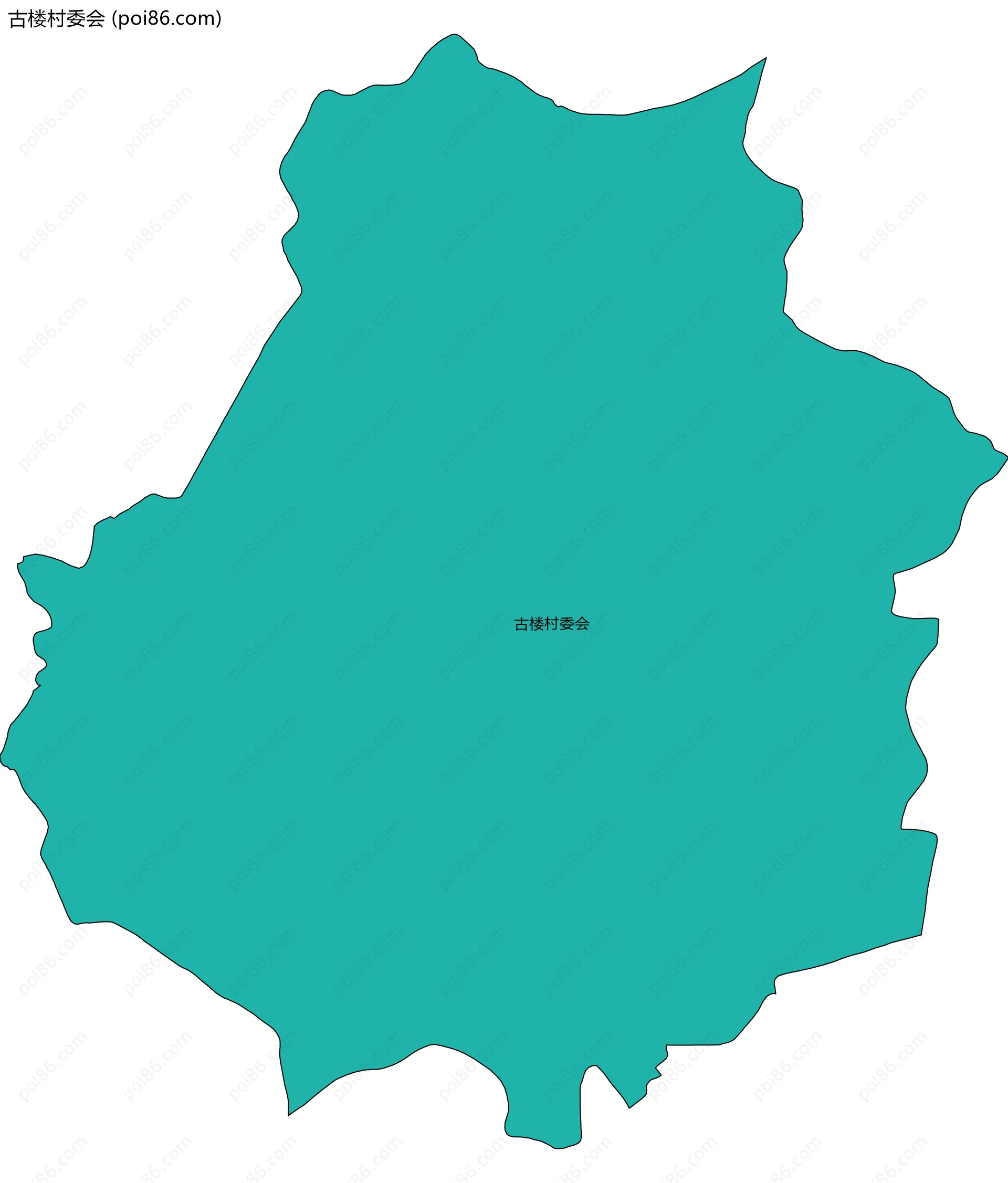 古楼村委会边界地图