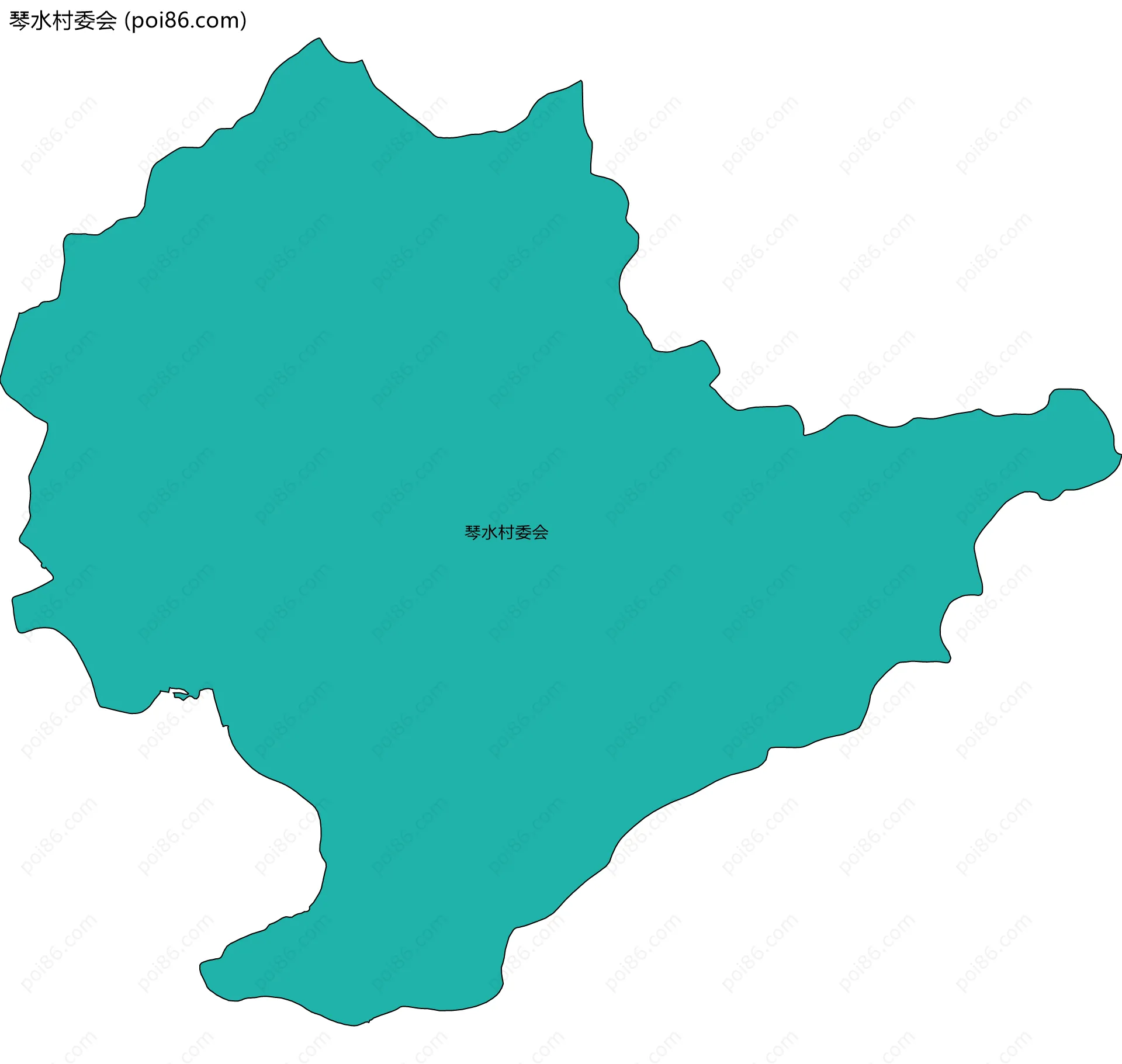 琴水村委会边界地图