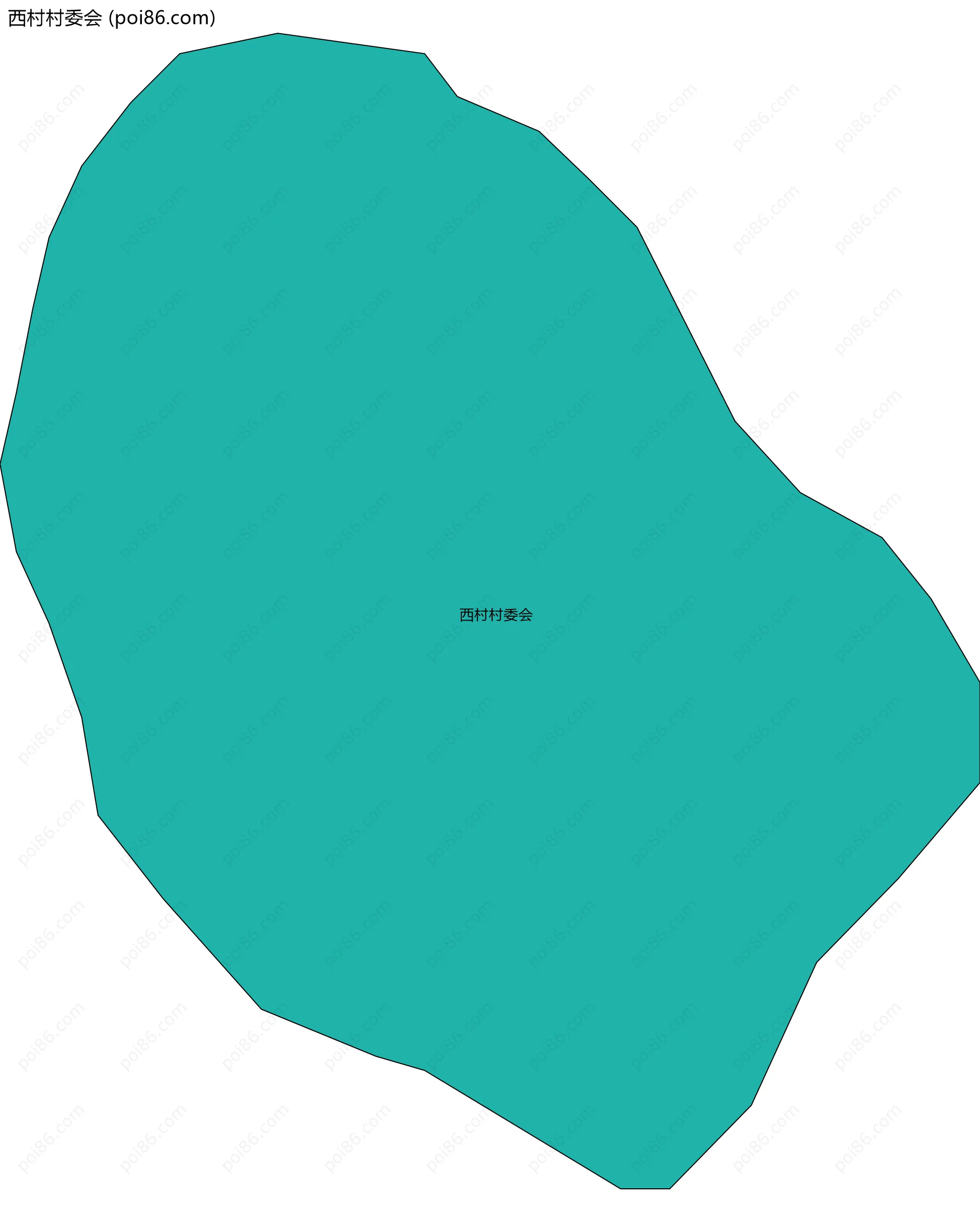 西村村委会边界地图