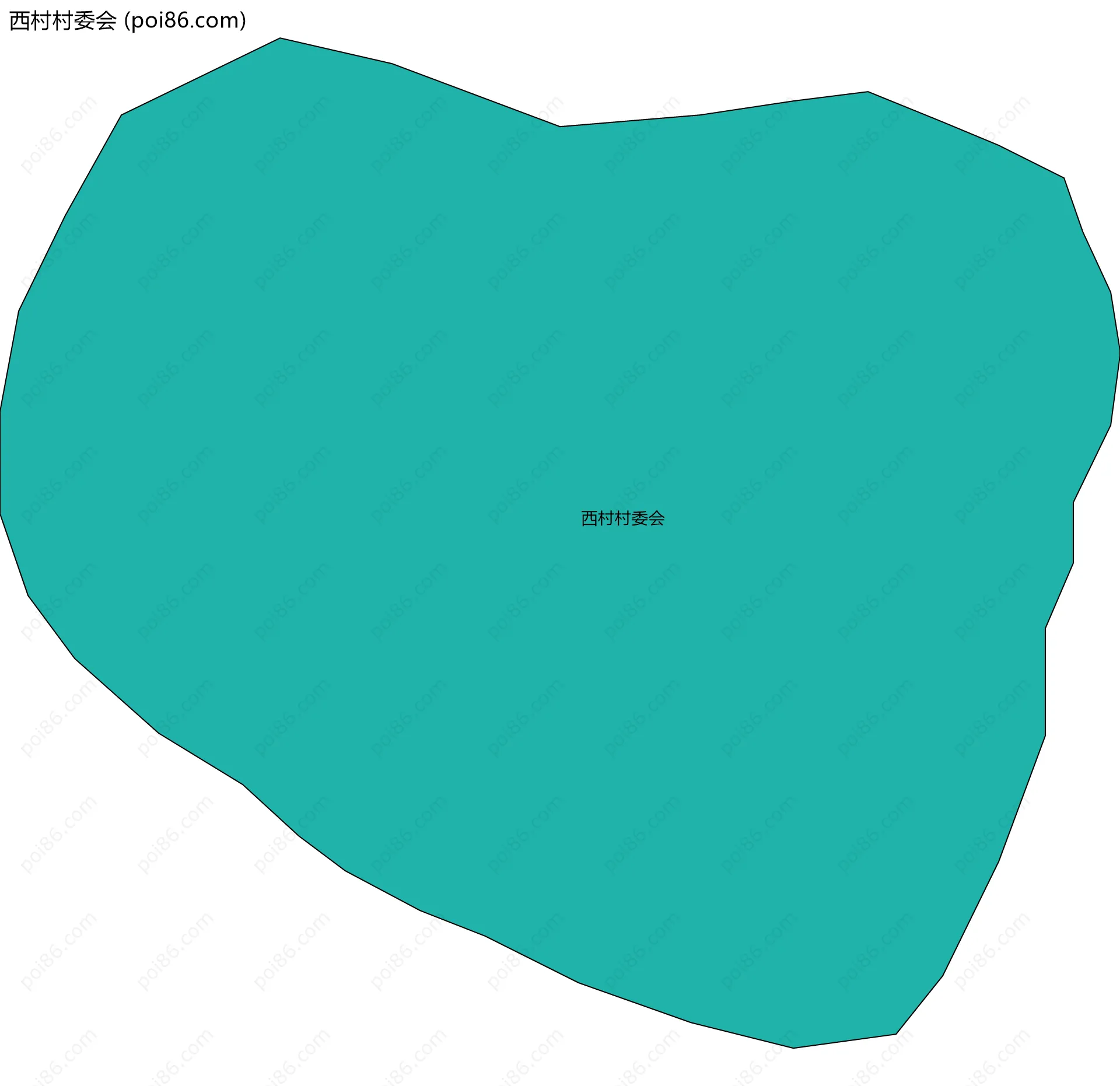 西村村委会边界地图
