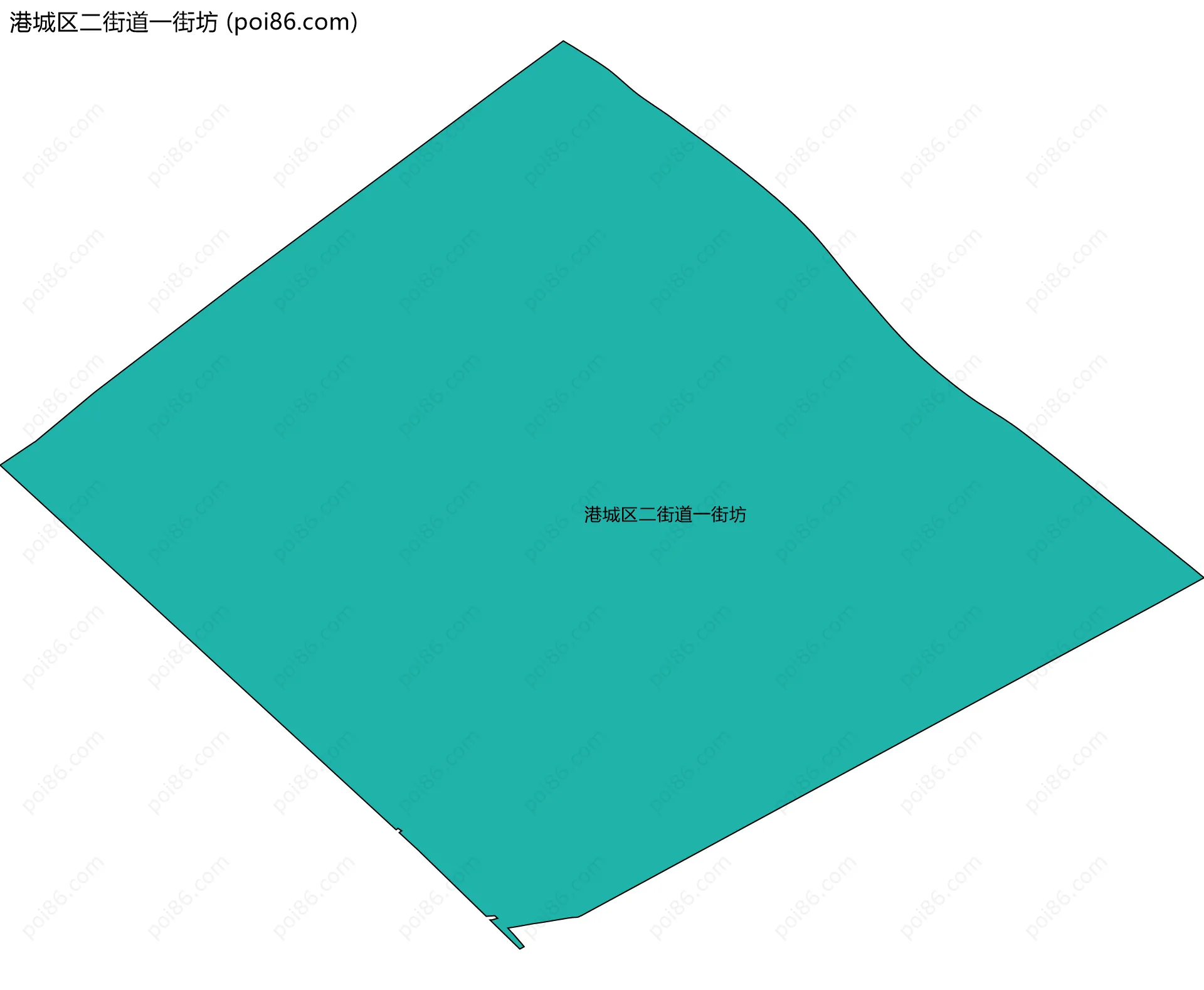 港城区二街道一街坊边界地图