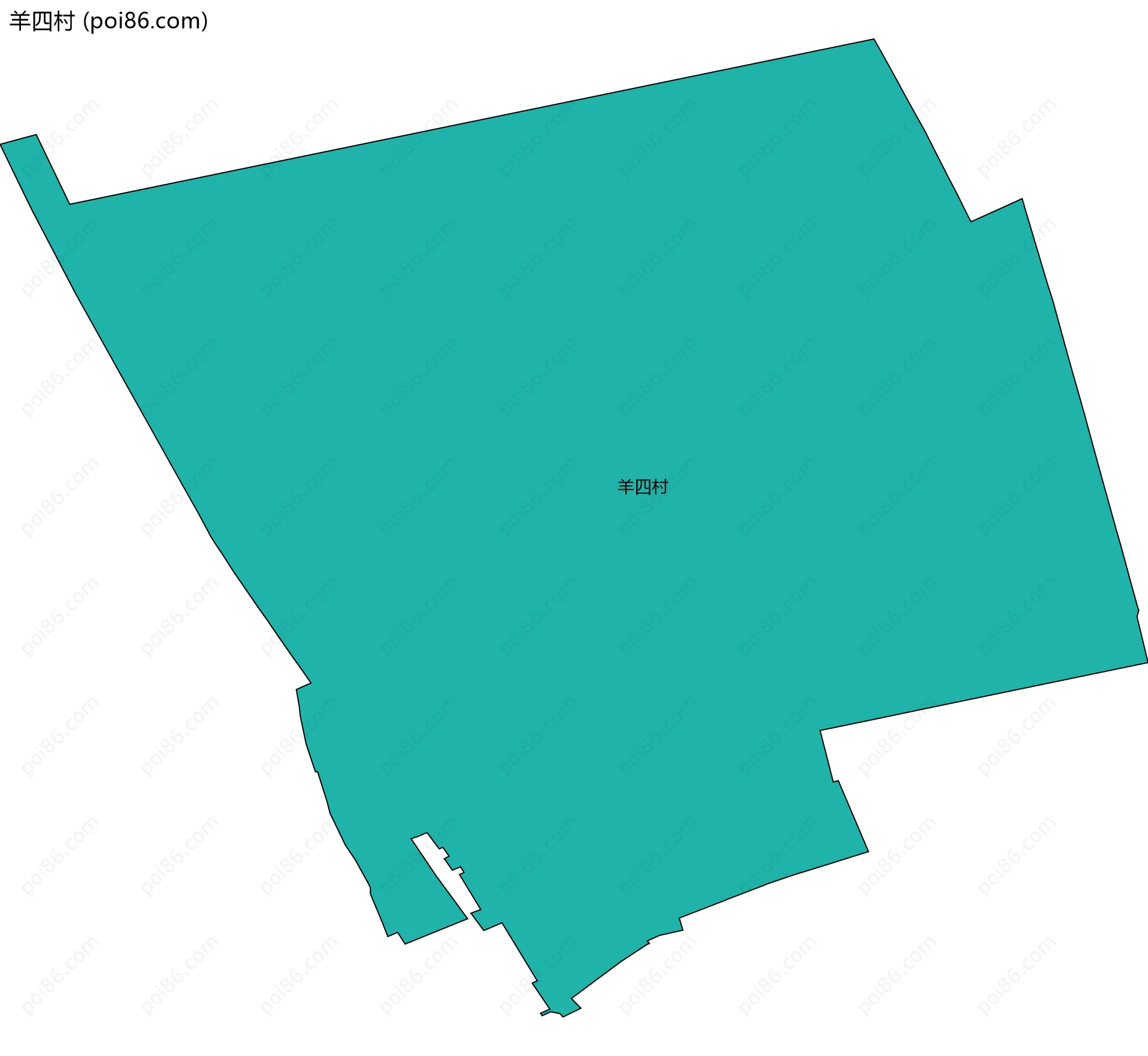 羊四村边界地图