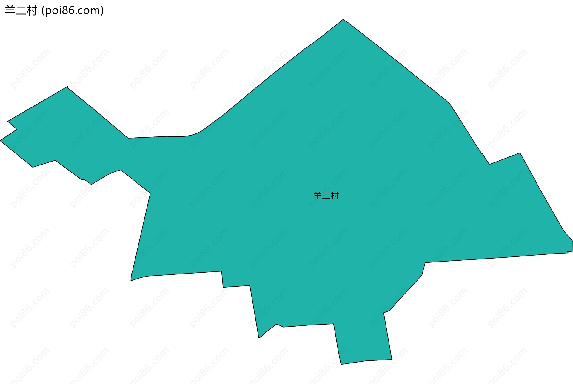 羊二村边界地图