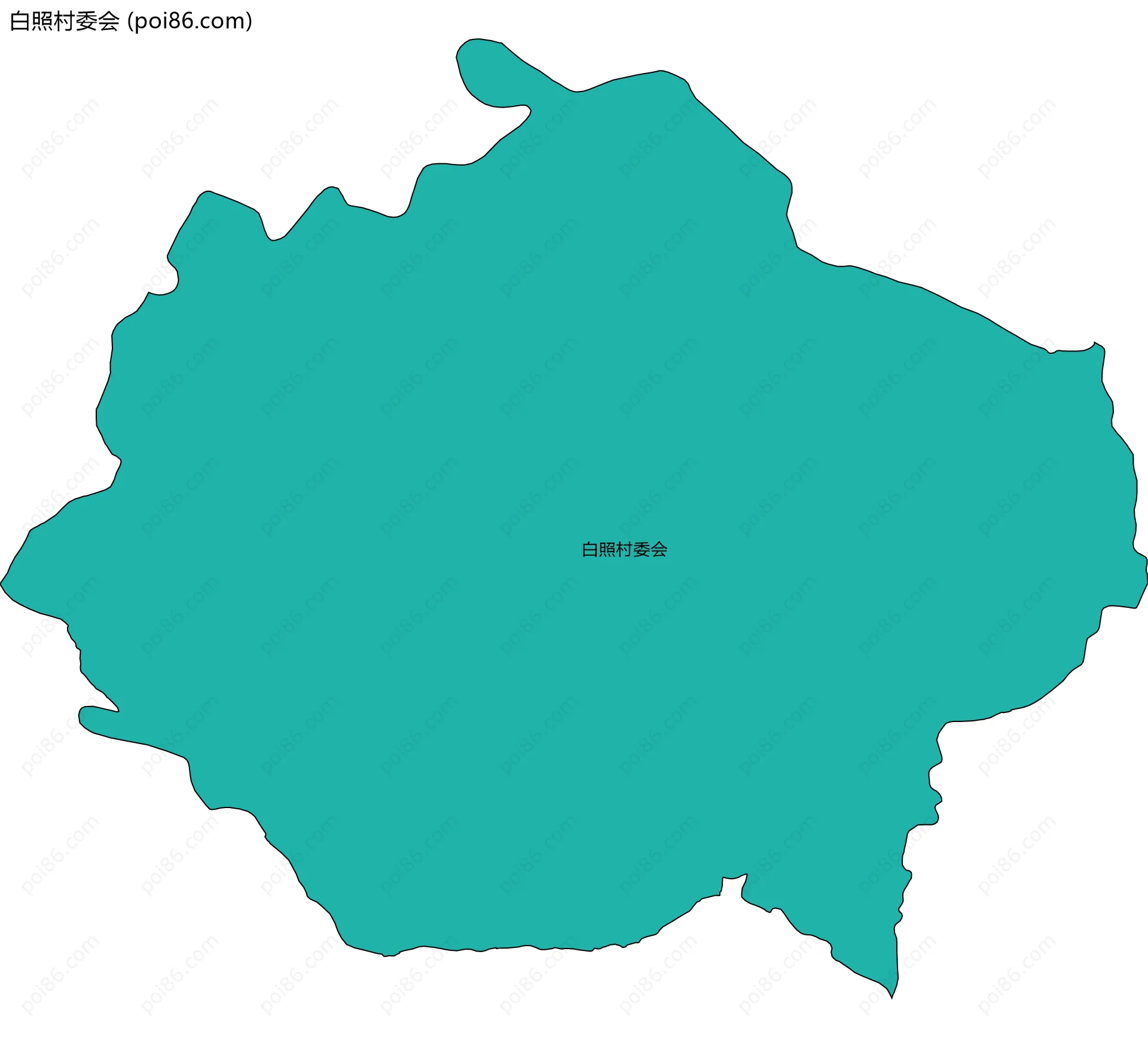 白照村委会边界地图
