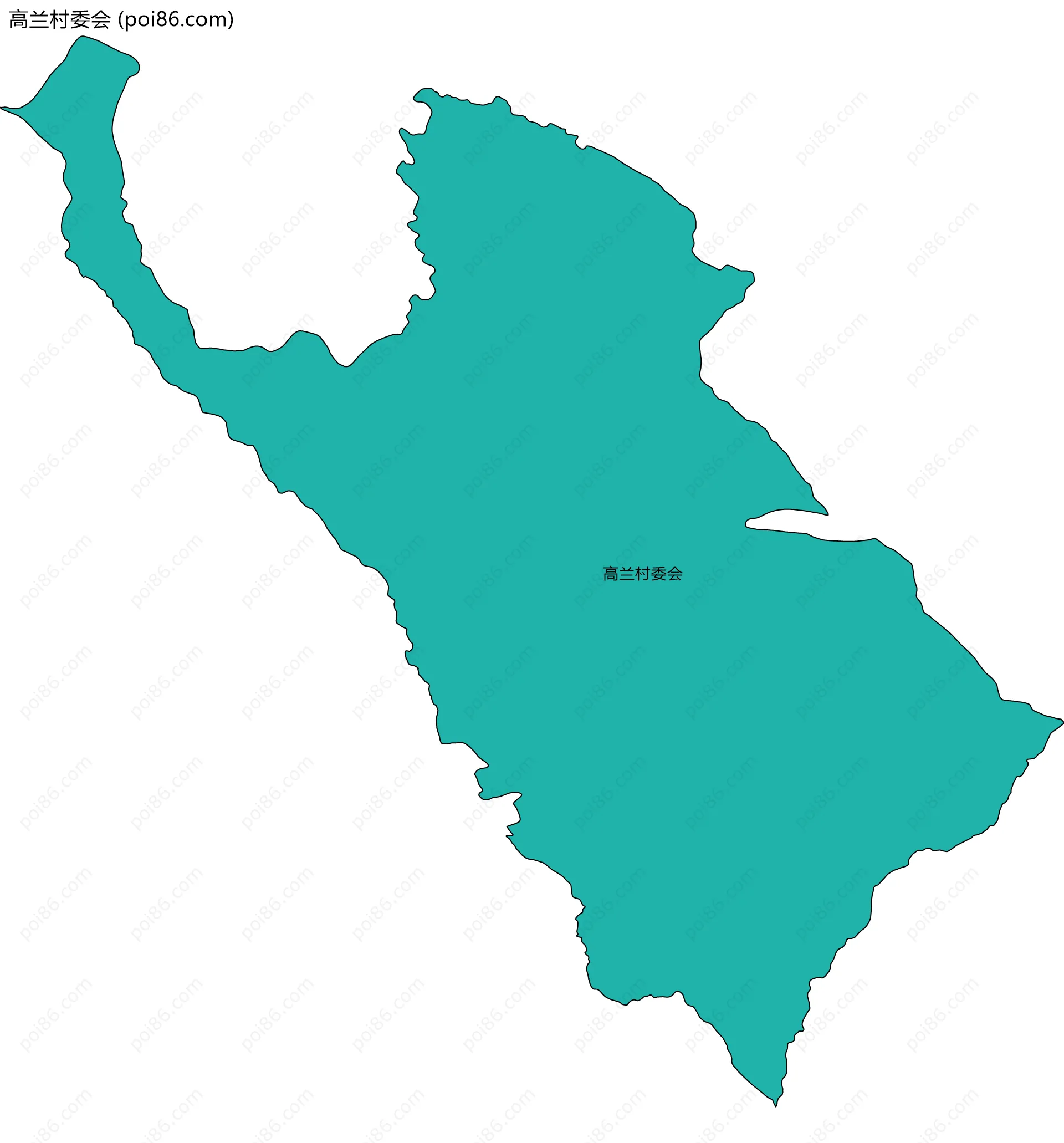 高兰村委会边界地图