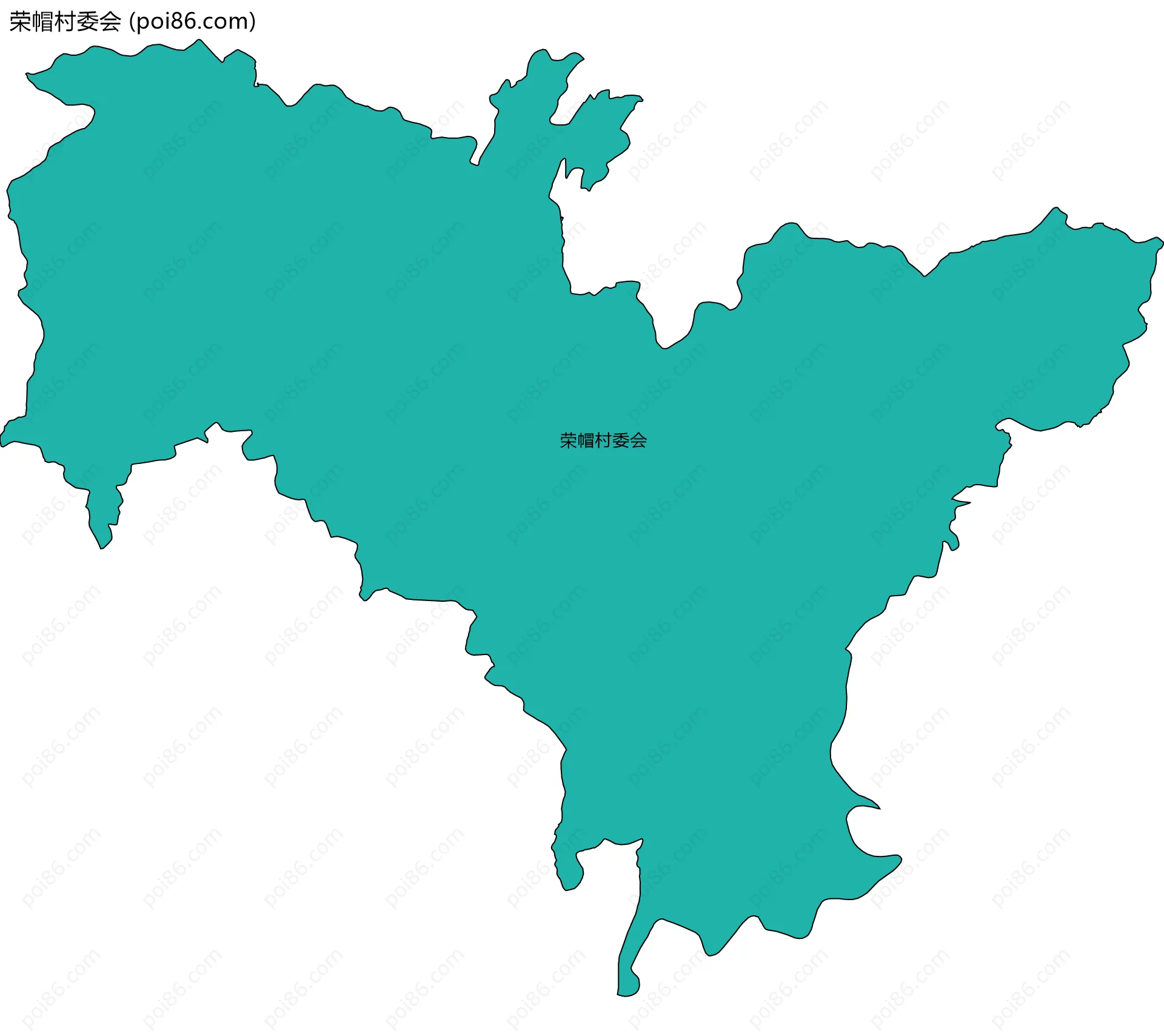 荣帽村委会边界地图