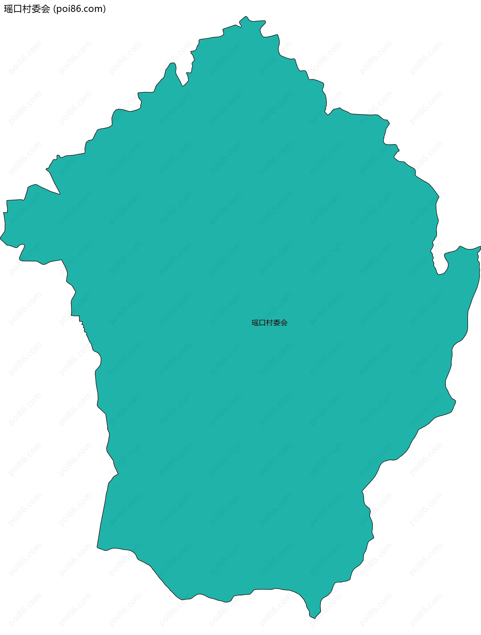 瑶口村委会边界地图