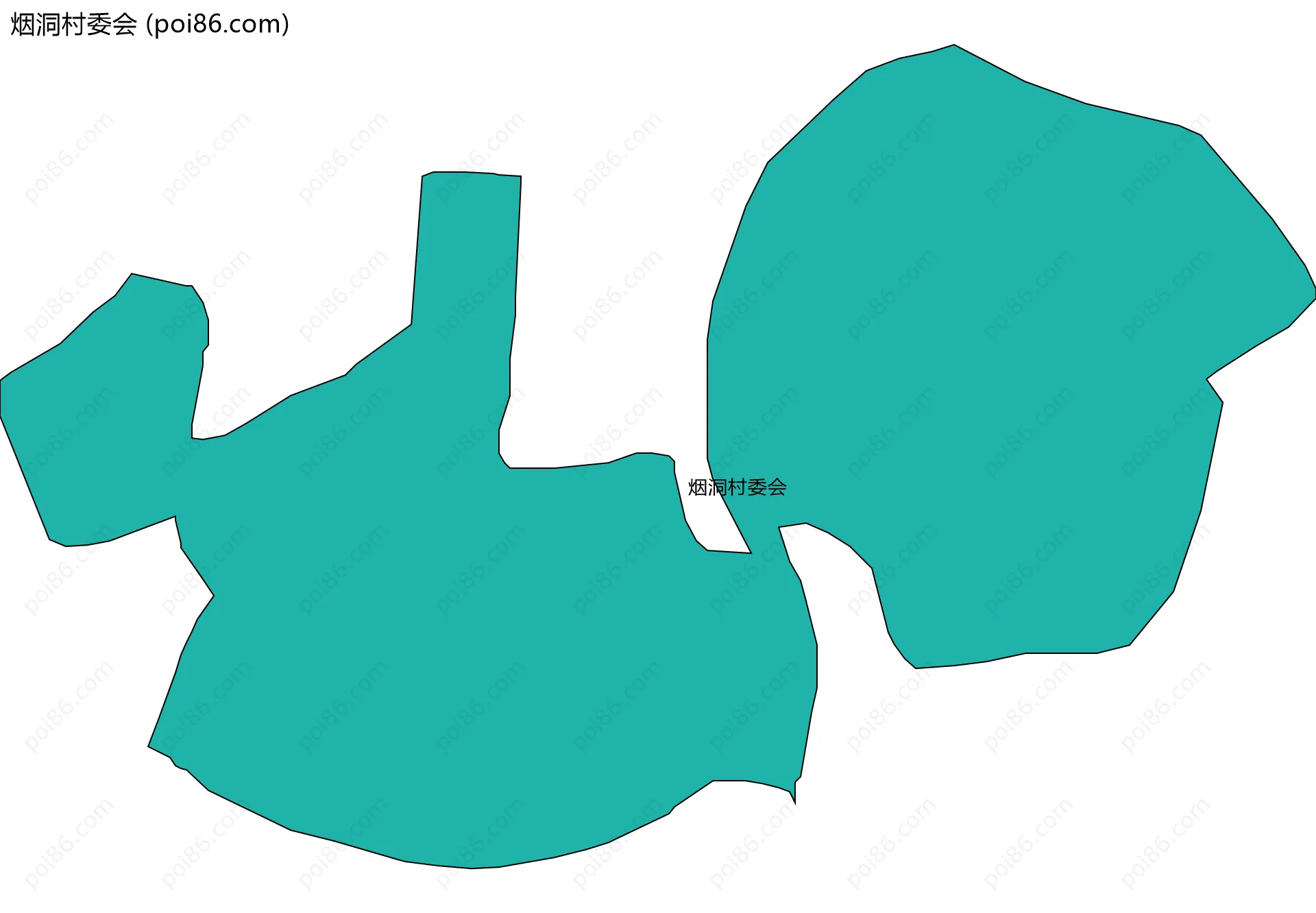 烟洞村委会边界地图