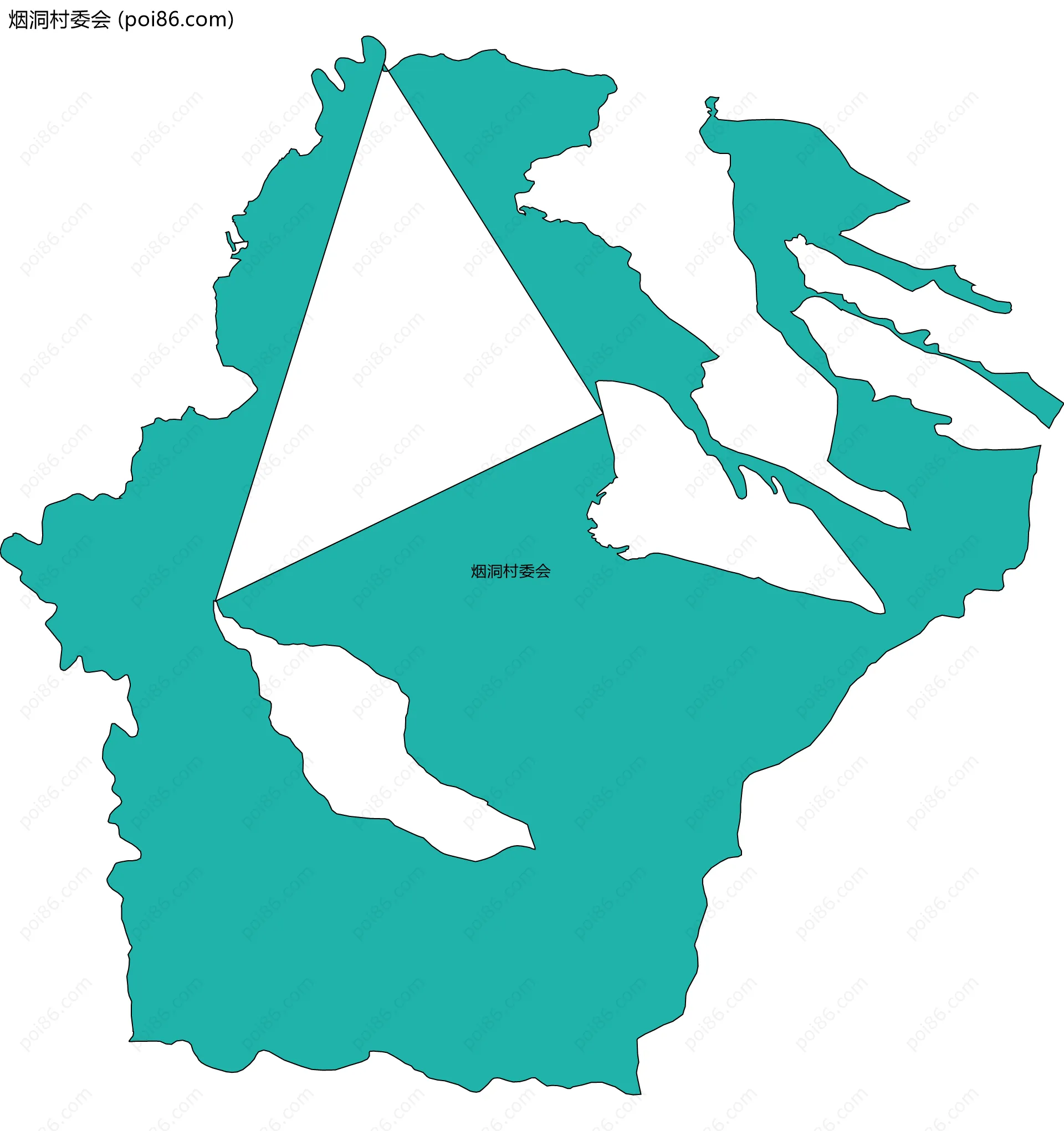 烟洞村委会边界地图