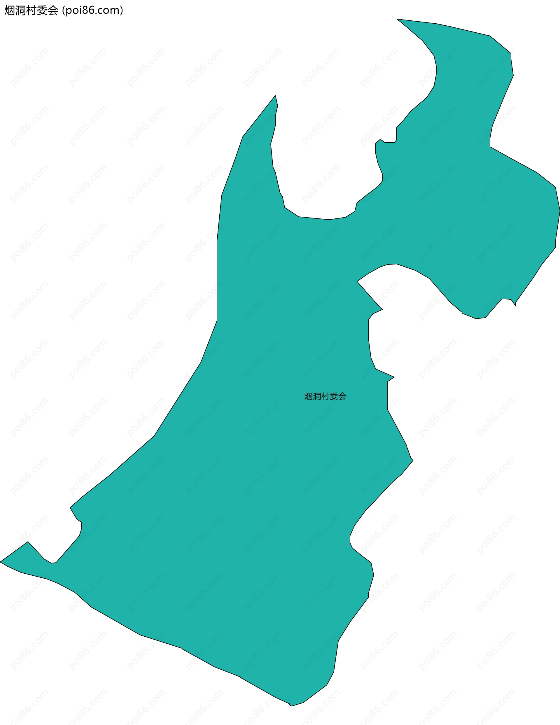 烟洞村委会边界地图