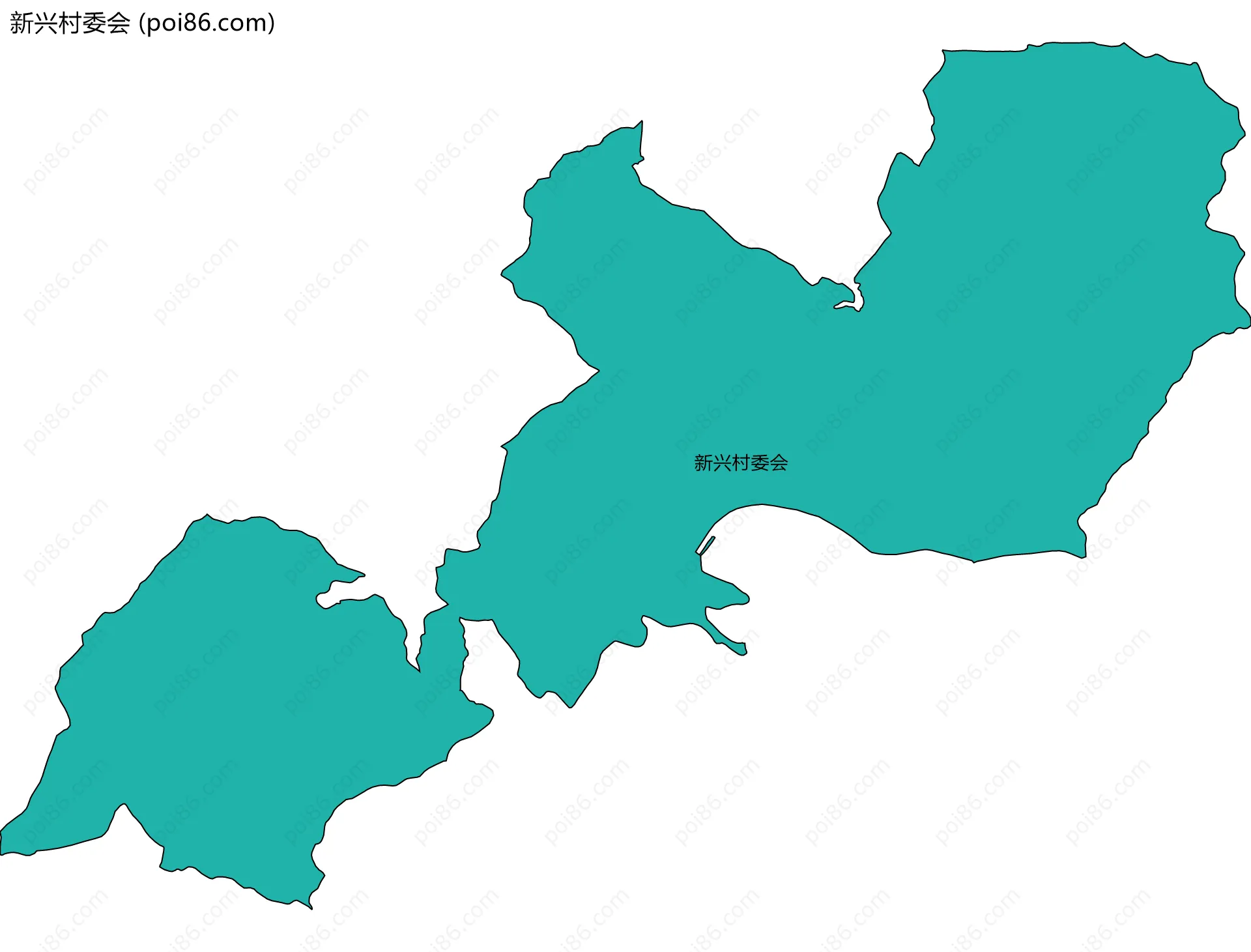 新兴村委会边界地图