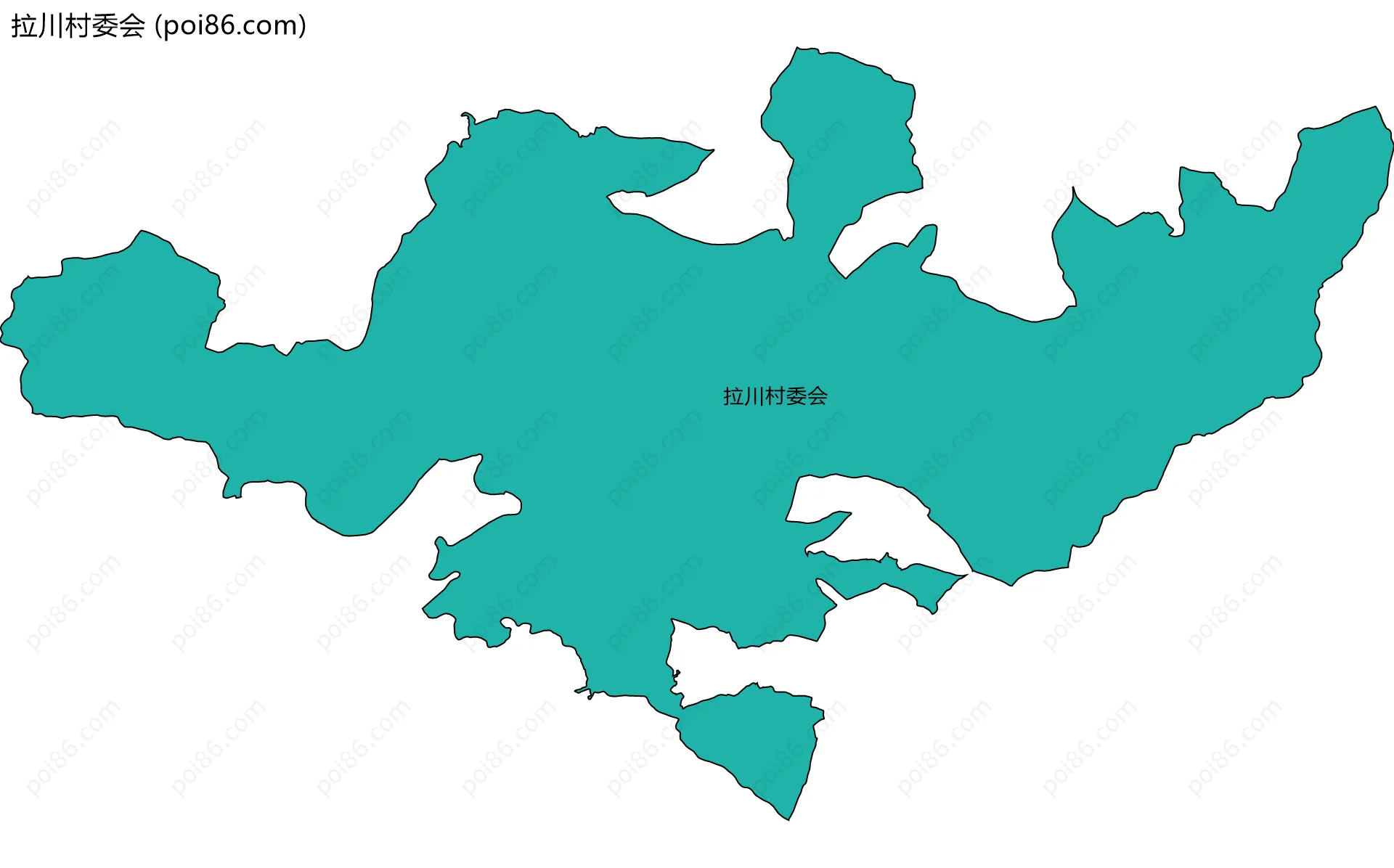 拉川村委会边界地图