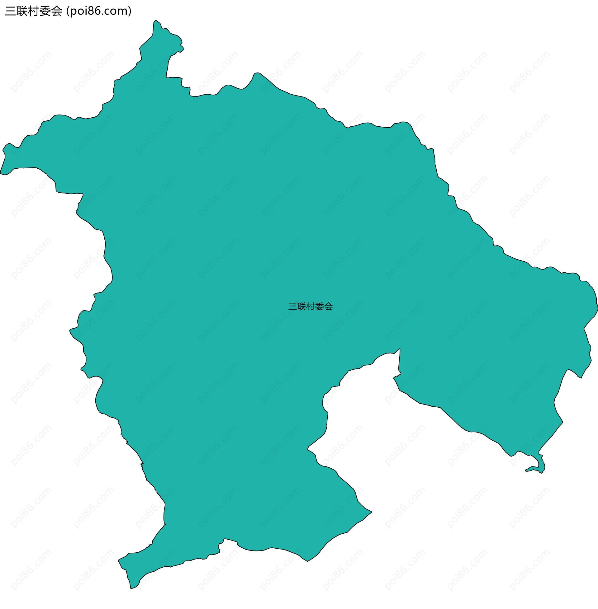 三联村委会边界地图