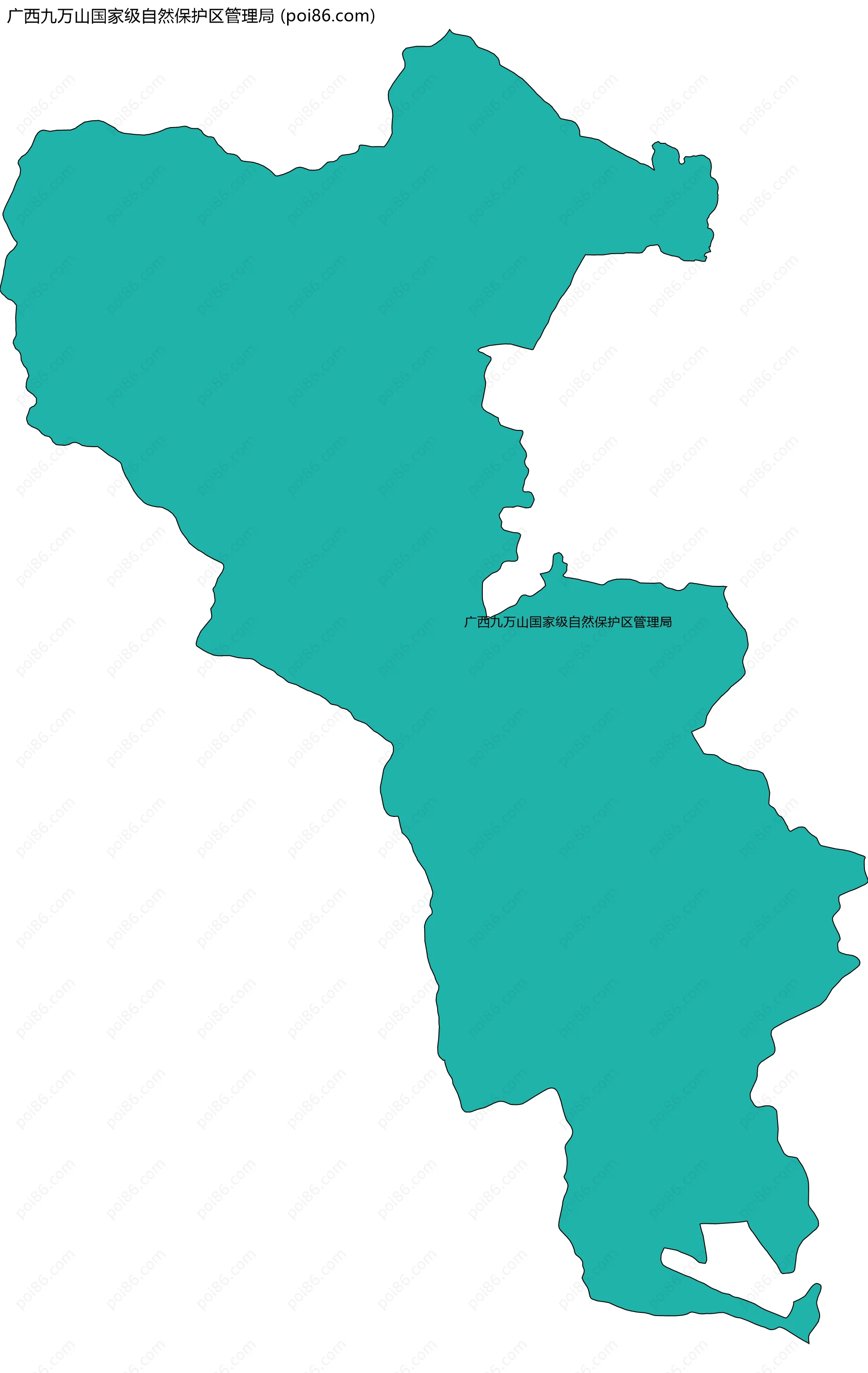 广西九万山国家级自然保护区管理局边界地图