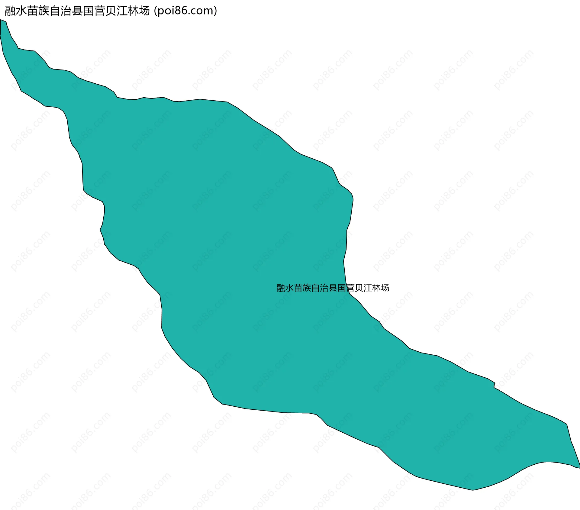 融水苗族自治县国营贝江林场边界地图