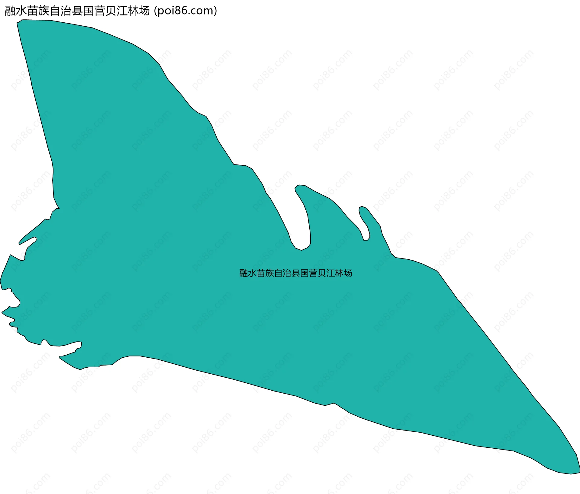 融水苗族自治县国营贝江林场边界地图