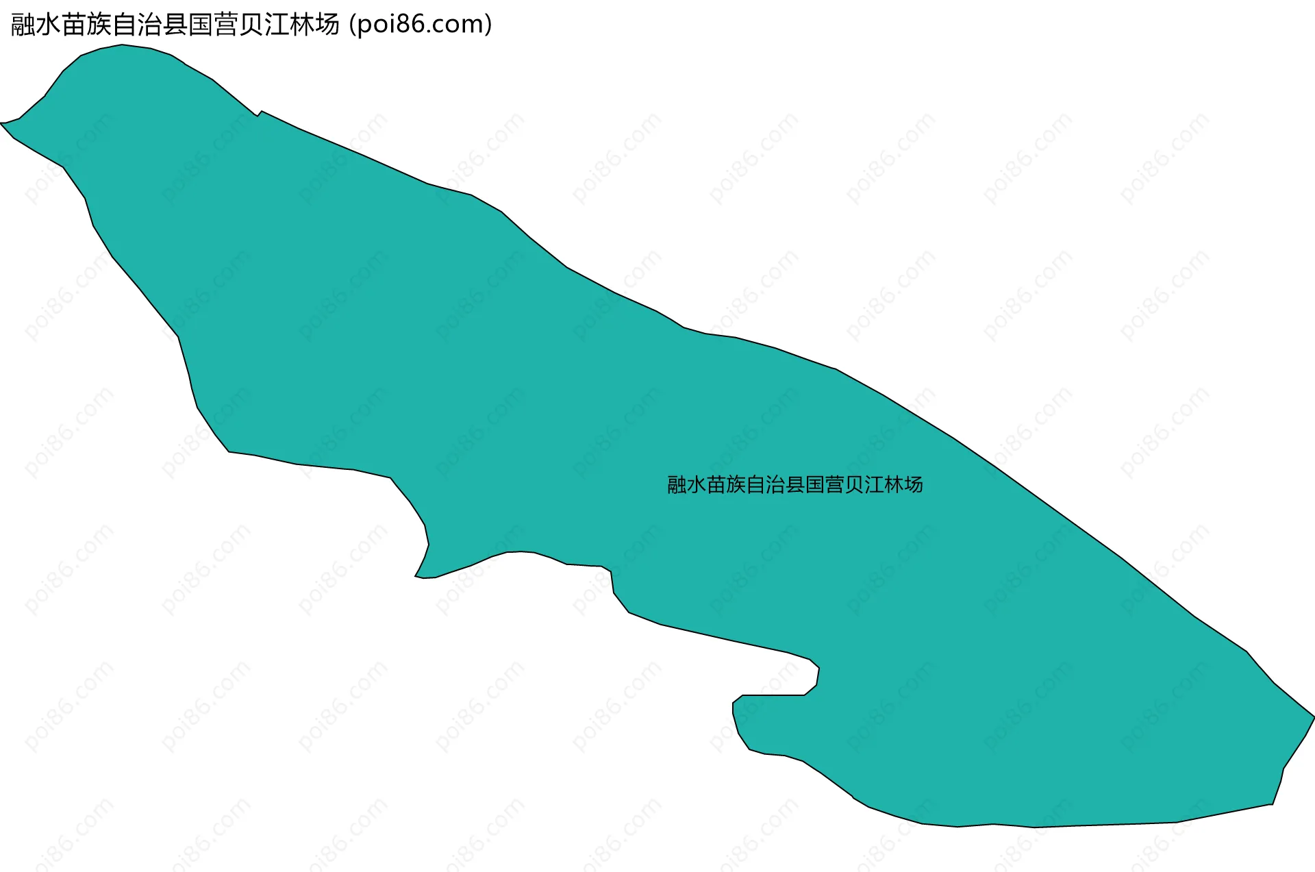融水苗族自治县国营贝江林场边界地图