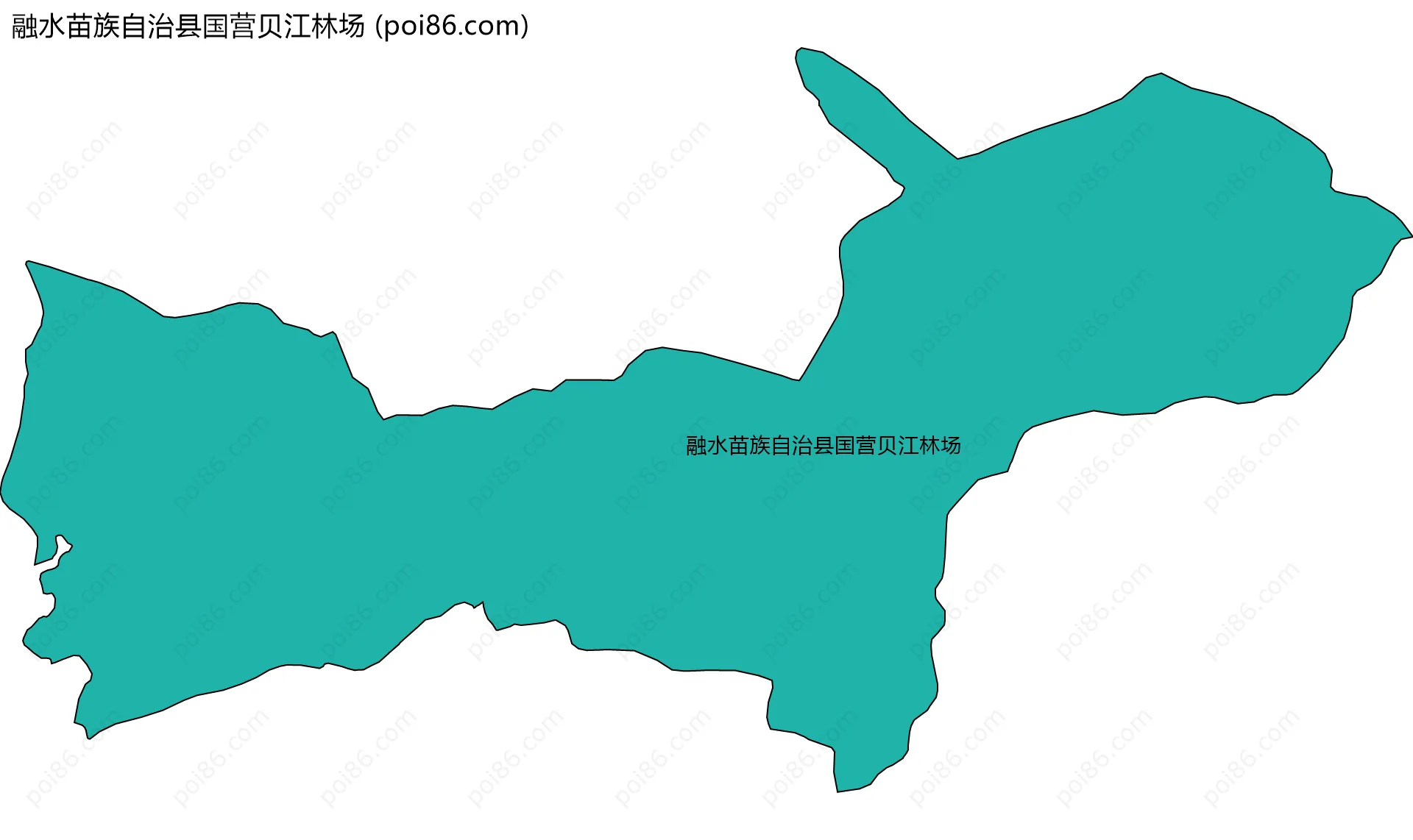 融水苗族自治县国营贝江林场边界地图