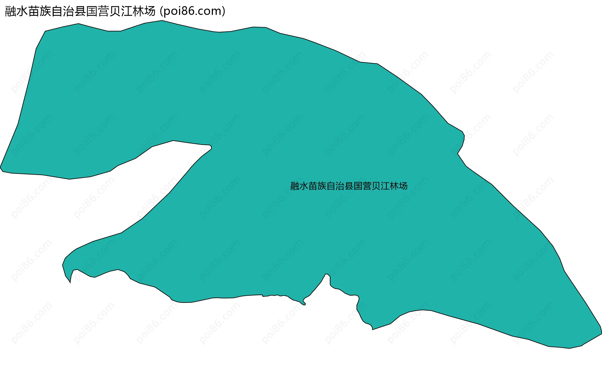 融水苗族自治县国营贝江林场边界地图