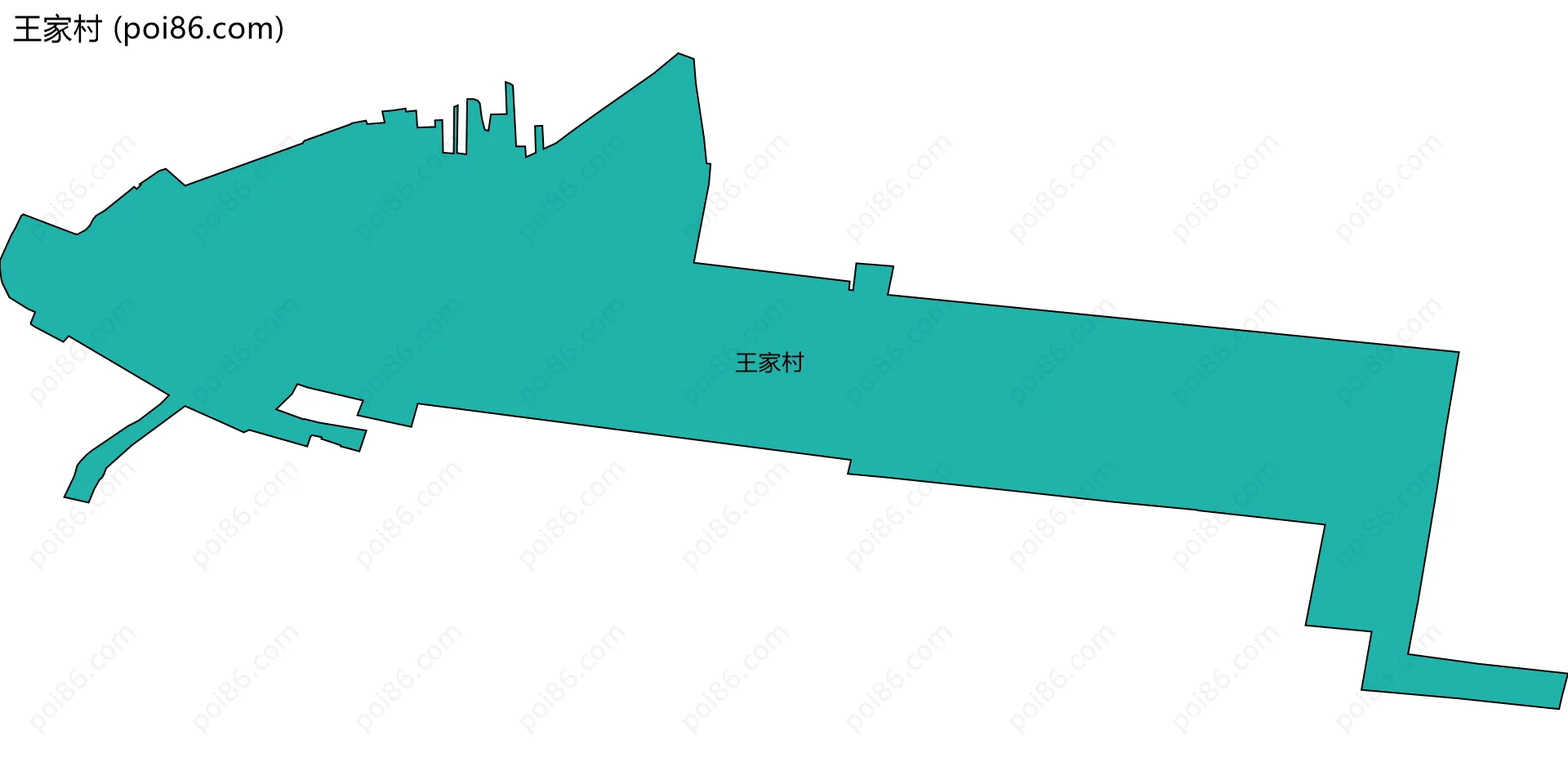 王家村边界地图