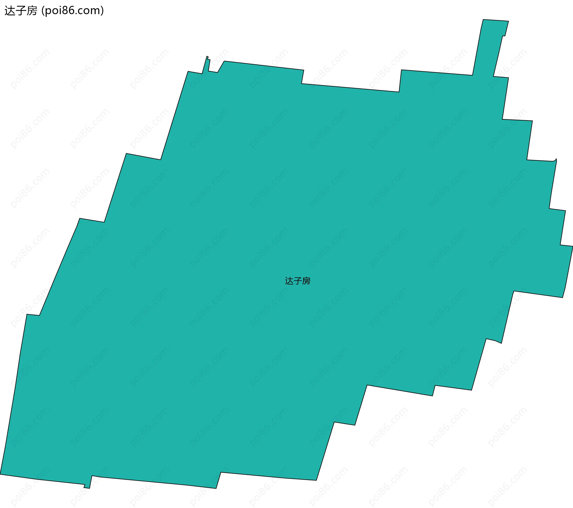 达子房边界地图