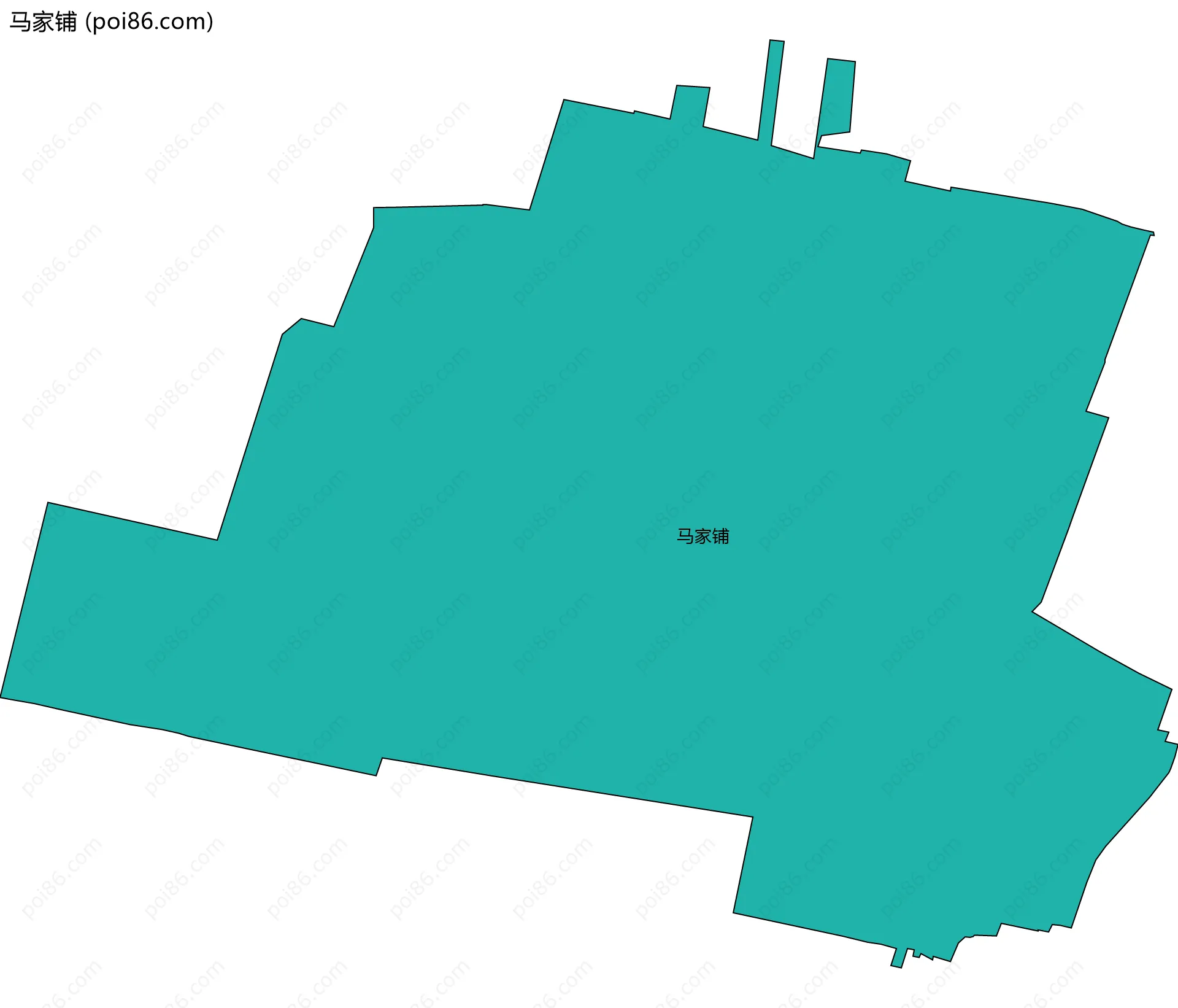 马家铺边界地图