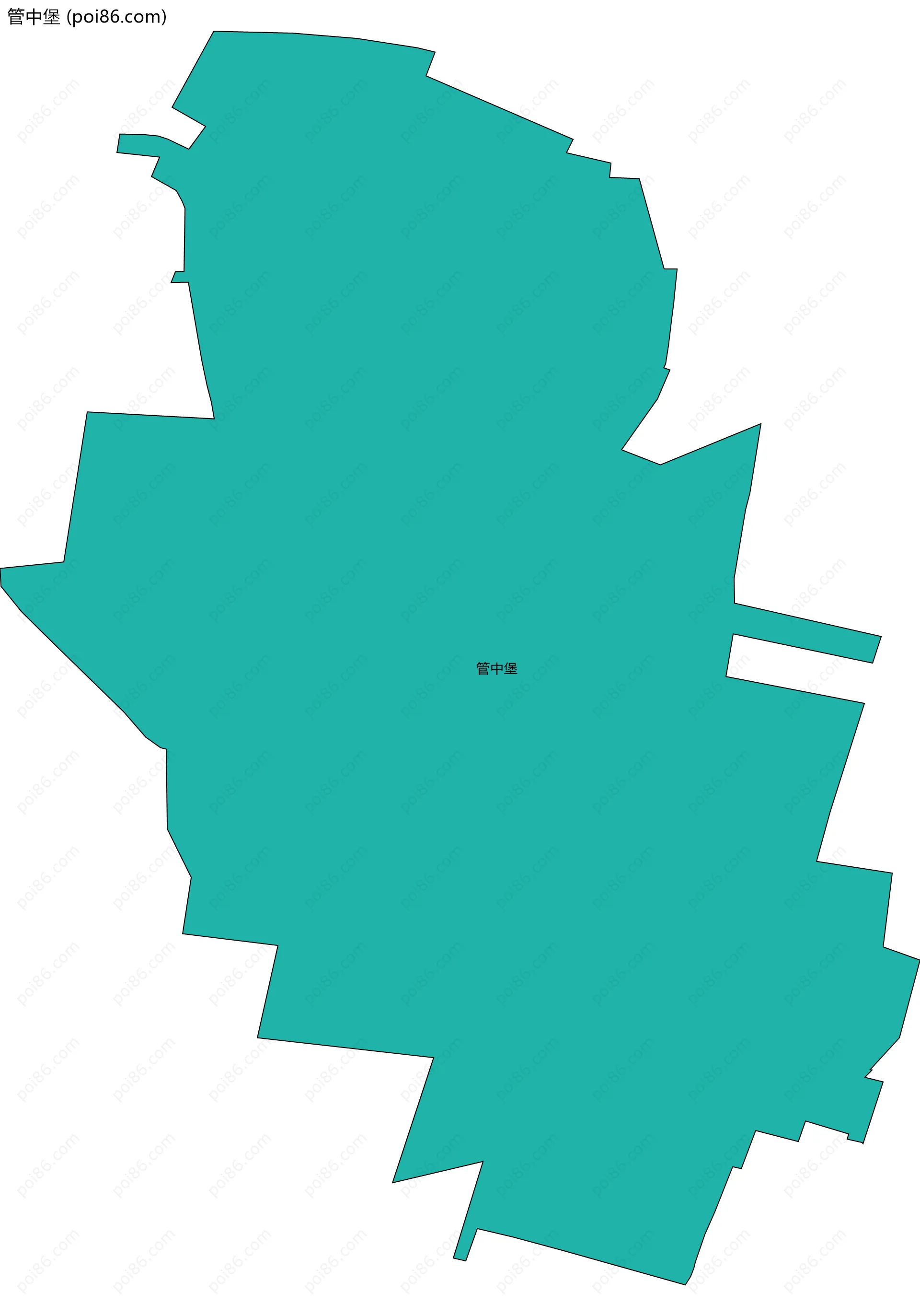 管中堡边界地图